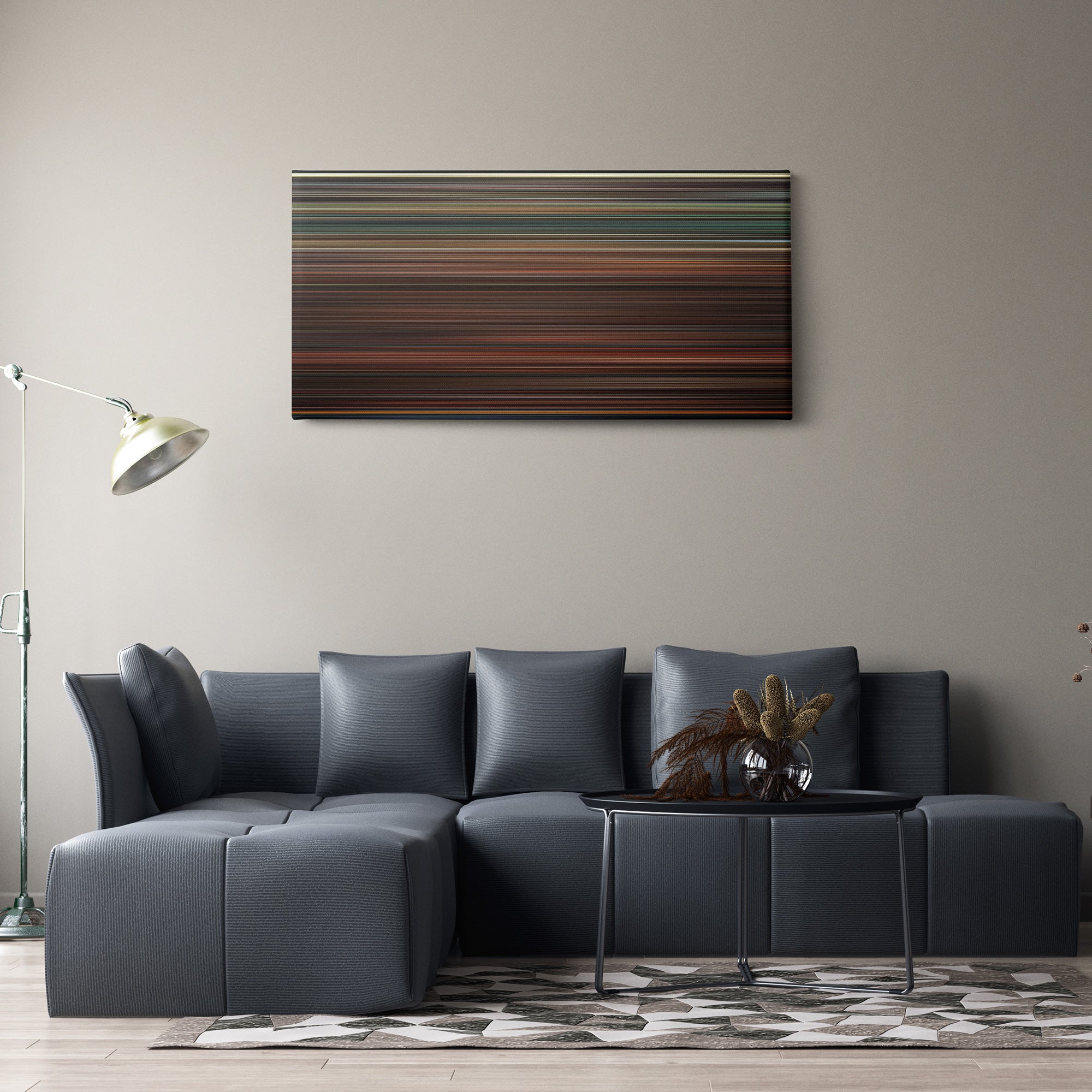 Inglourious Basterds (2009) CineSpectrum Color Spectrum Canvas Print - Hanging Horizontal on Wall in Room