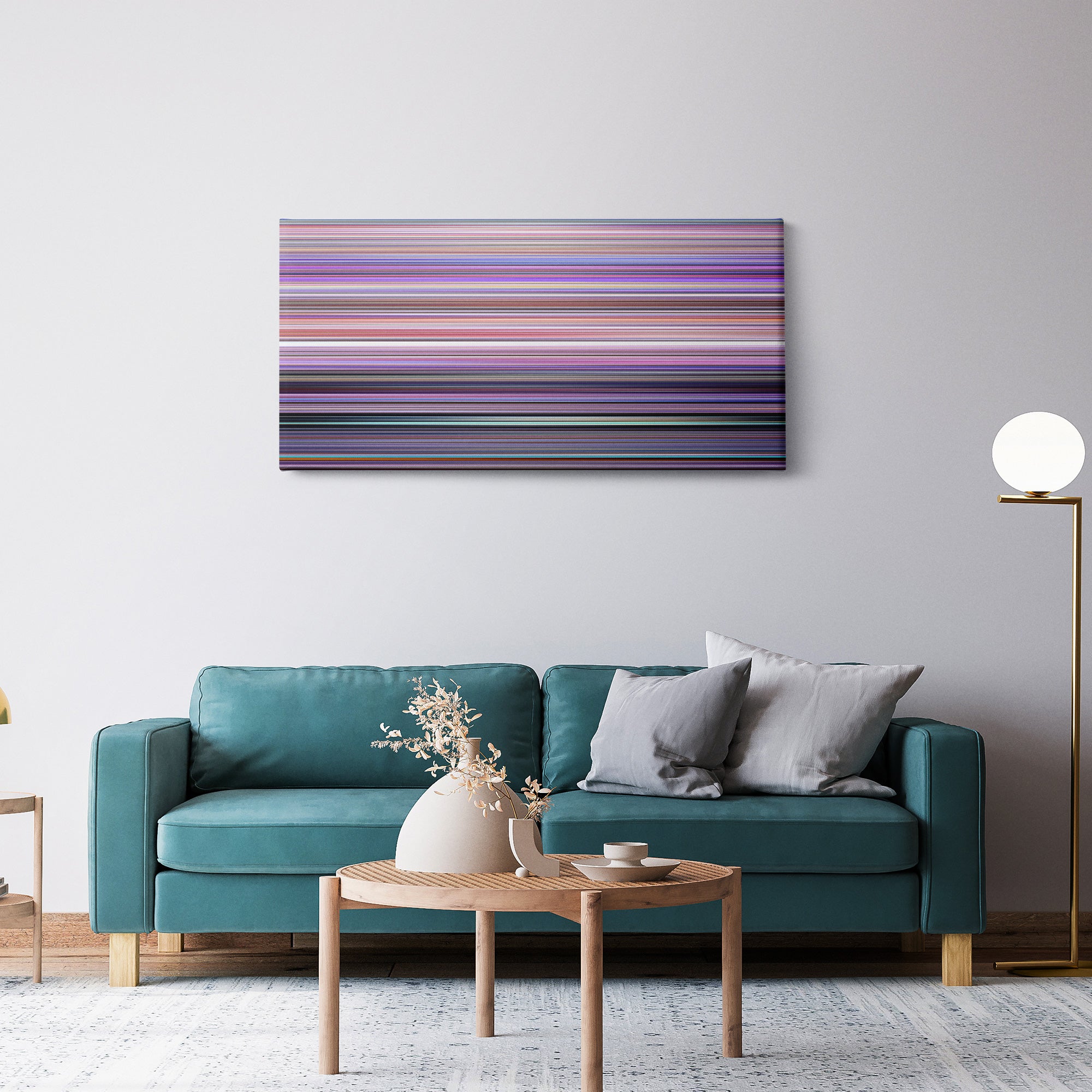Inside Out (2015) CineSpectrum Color Spectrum Canvas Print - Hanging Horizontal on Wall in Room