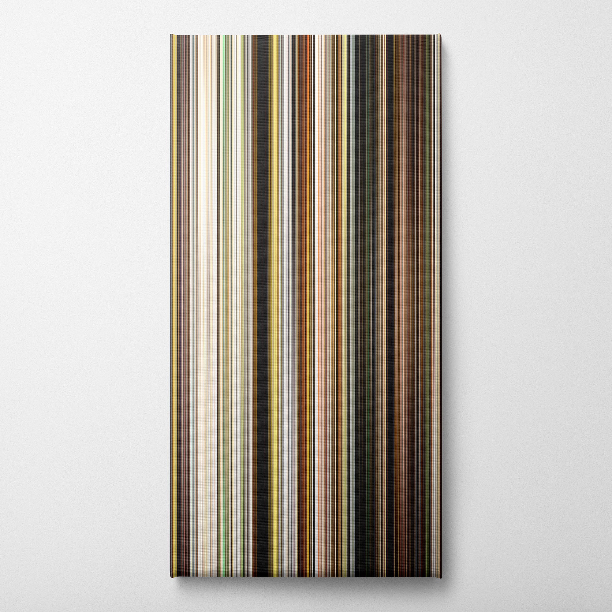 Isle Of Dogs (2018) CineSpectrum Color Spectrum Canvas Print - Vertical on Wall