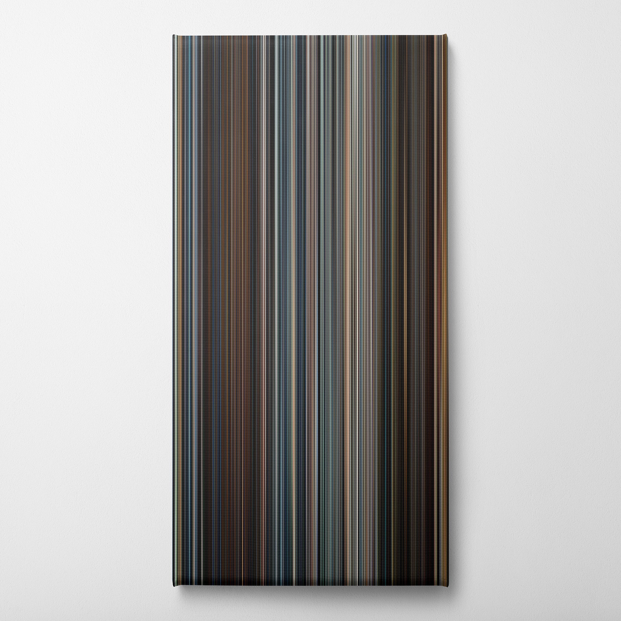 Jason Bourne (2016) CineSpectrum Color Spectrum Canvas Print - Vertical on Wall