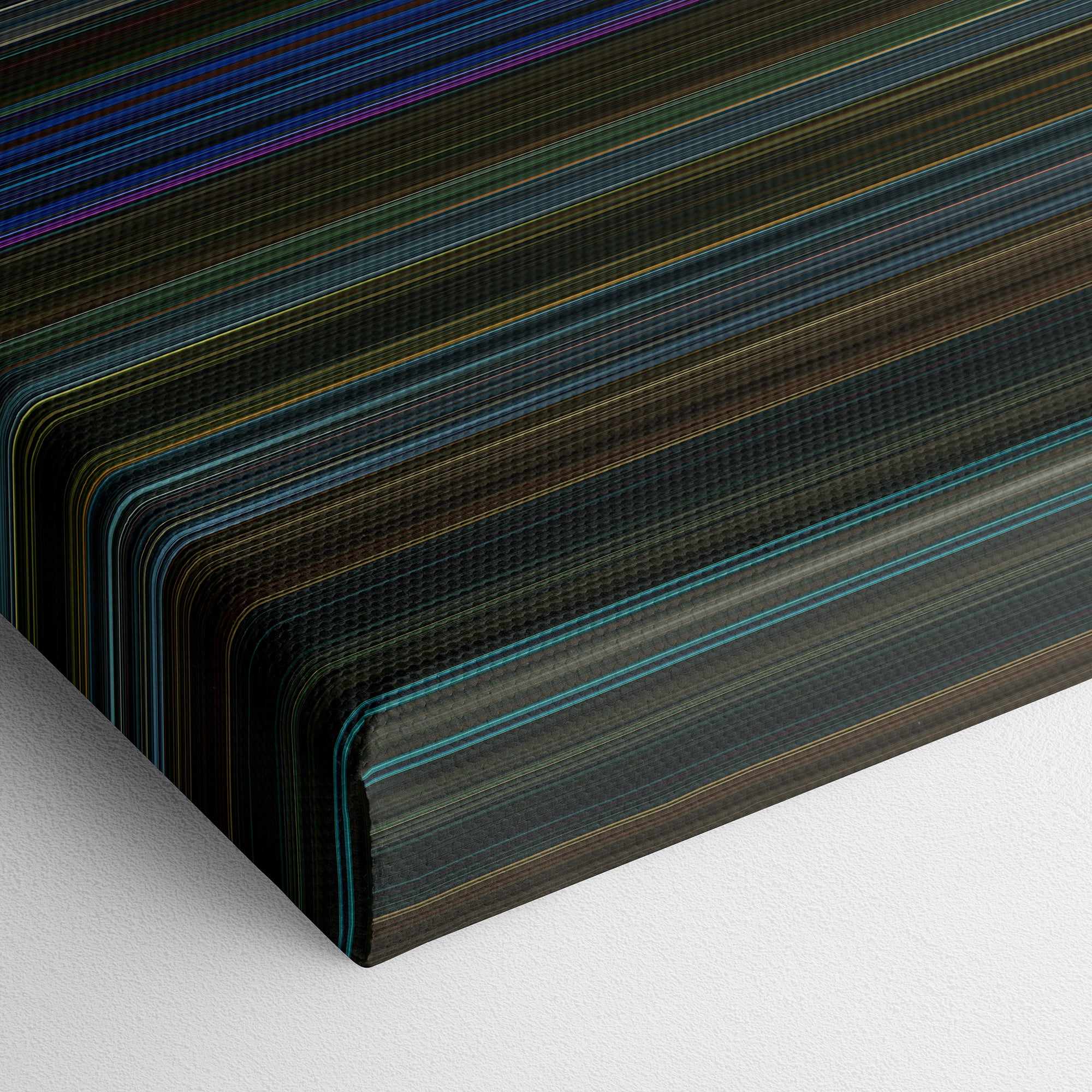 John Wick (2014) CineSpectrum Color Spectrum Canvas Print - Close Up of Bottom of Print