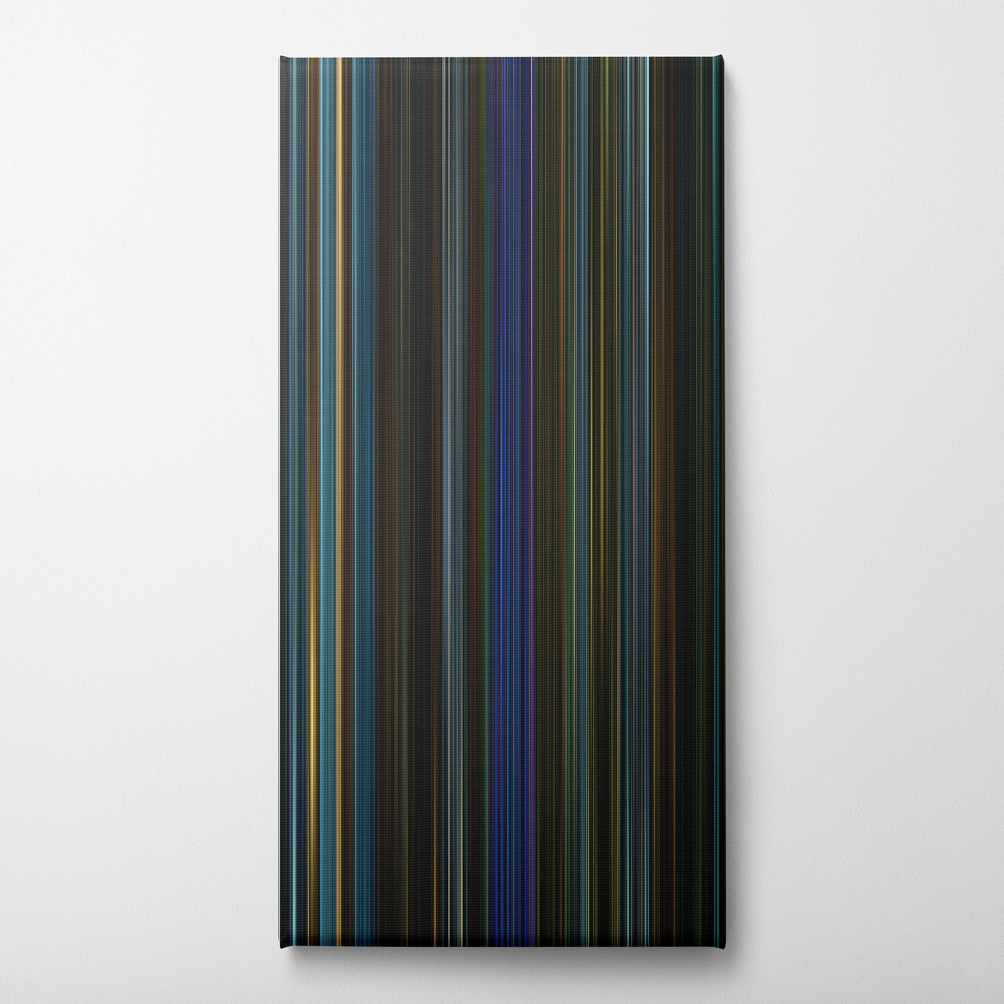 John Wick (2014) CineSpectrum Color Spectrum Canvas Print - Vertical on Wall