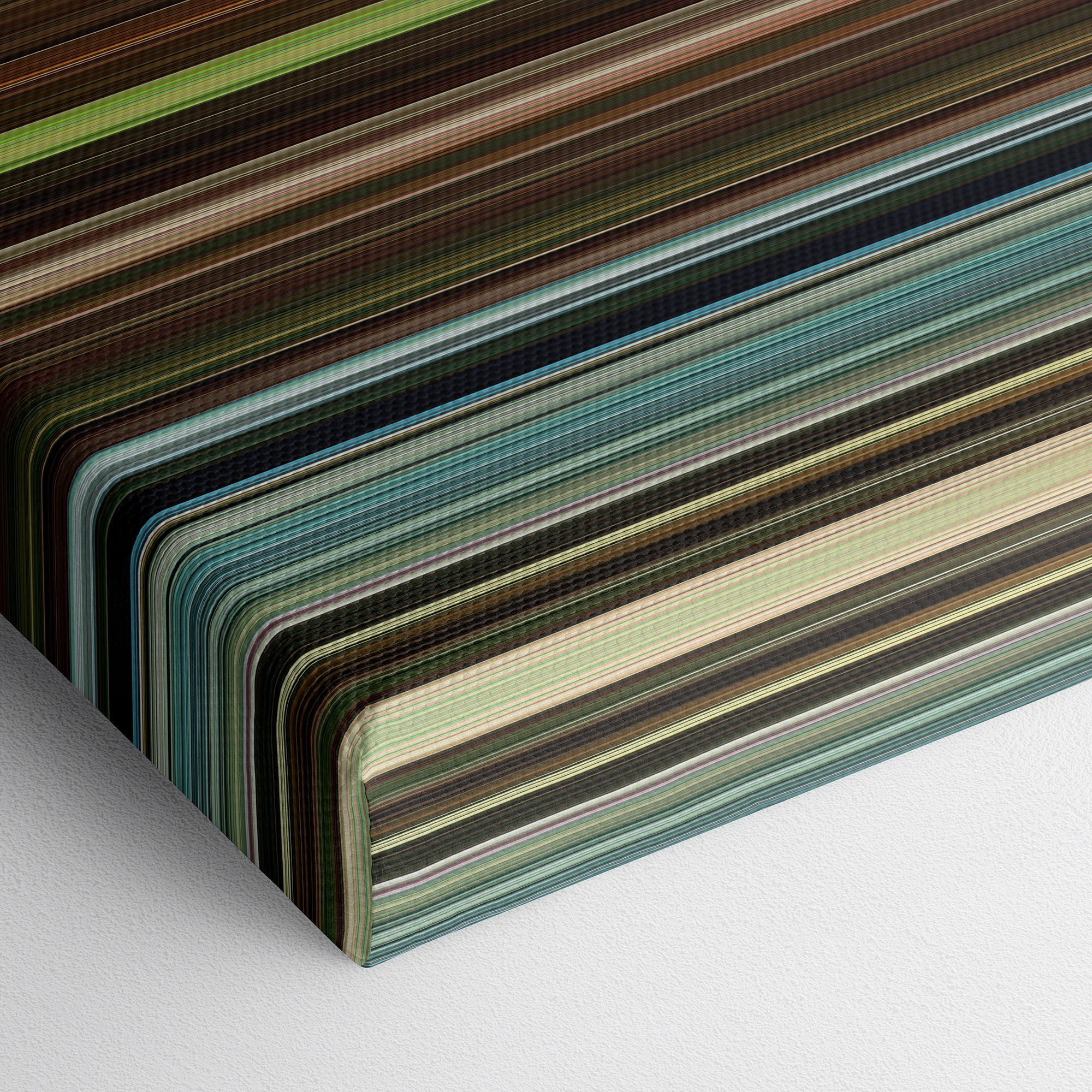 Jojo Rabbit (2019) CineSpectrum Color Spectrum Canvas Print - Close Up of Bottom of Print