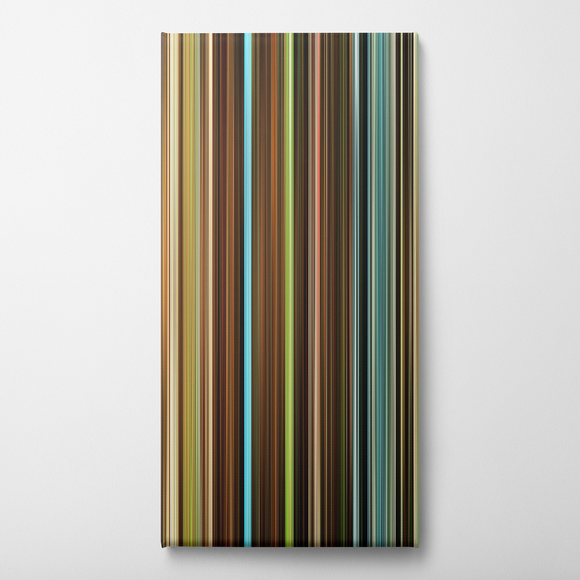 Jojo Rabbit (2019) CineSpectrum Color Spectrum Canvas Print - Vertical on Wall