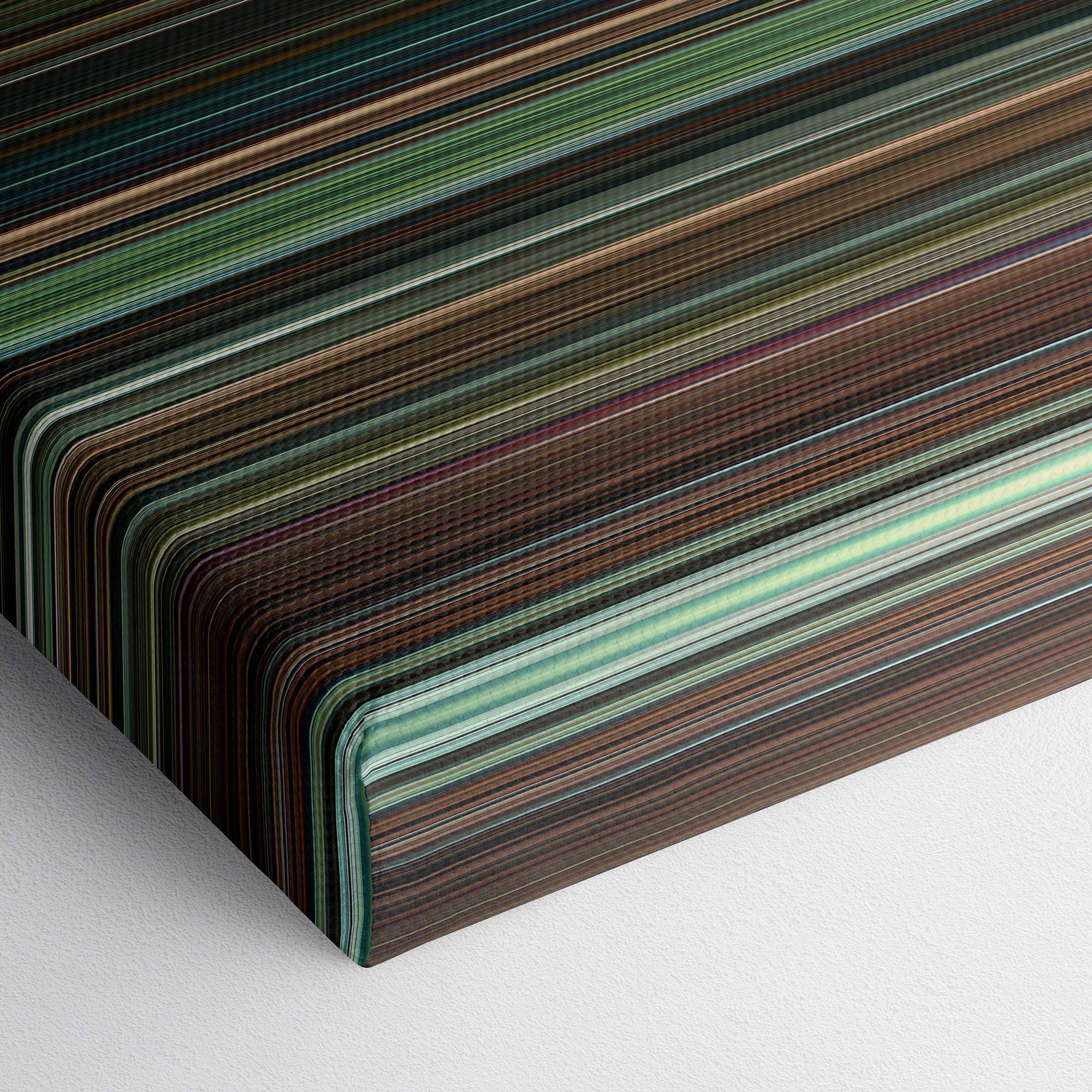 Joker (2019) CineSpectrum Color Spectrum Canvas Print - Close Up of Bottom of Print