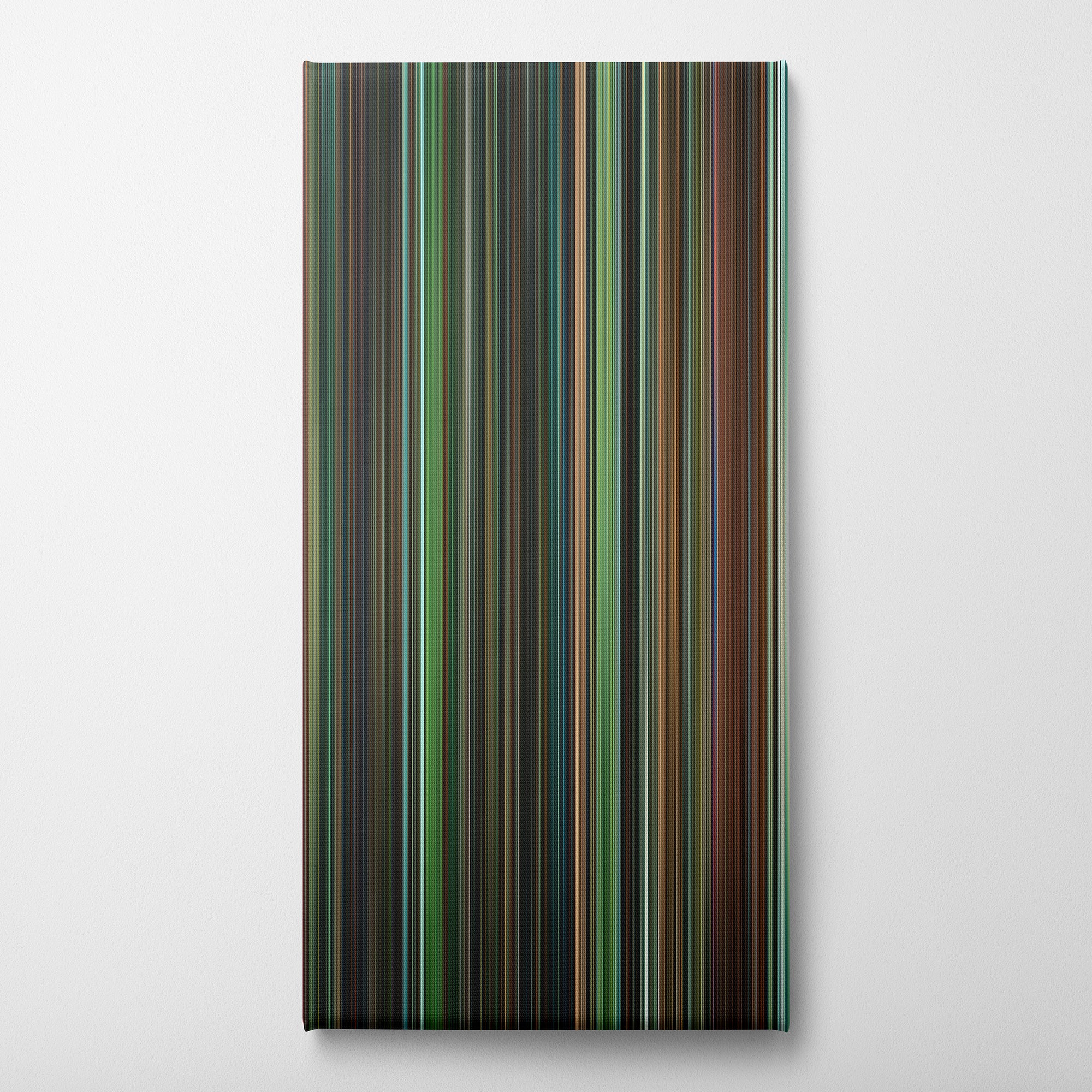 Joker (2019) CineSpectrum Color Spectrum Canvas Print - Vertical on Wall