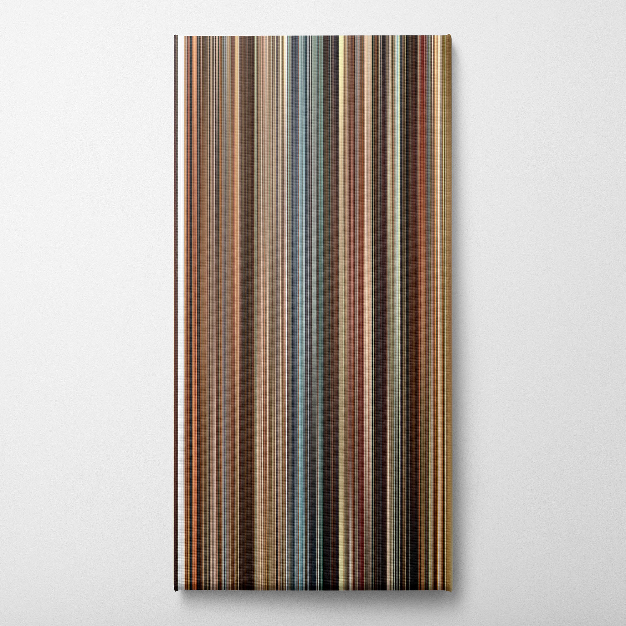 Juno (2007) CineSpectrum Color Spectrum Canvas Print - Vertical on Wall