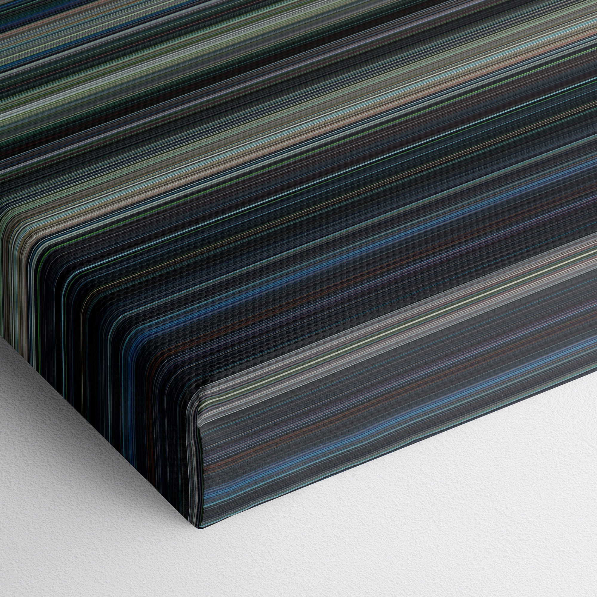 Jurassic World (2015) CineSpectrum Color Spectrum Canvas Print - Close Up of Bottom of Print