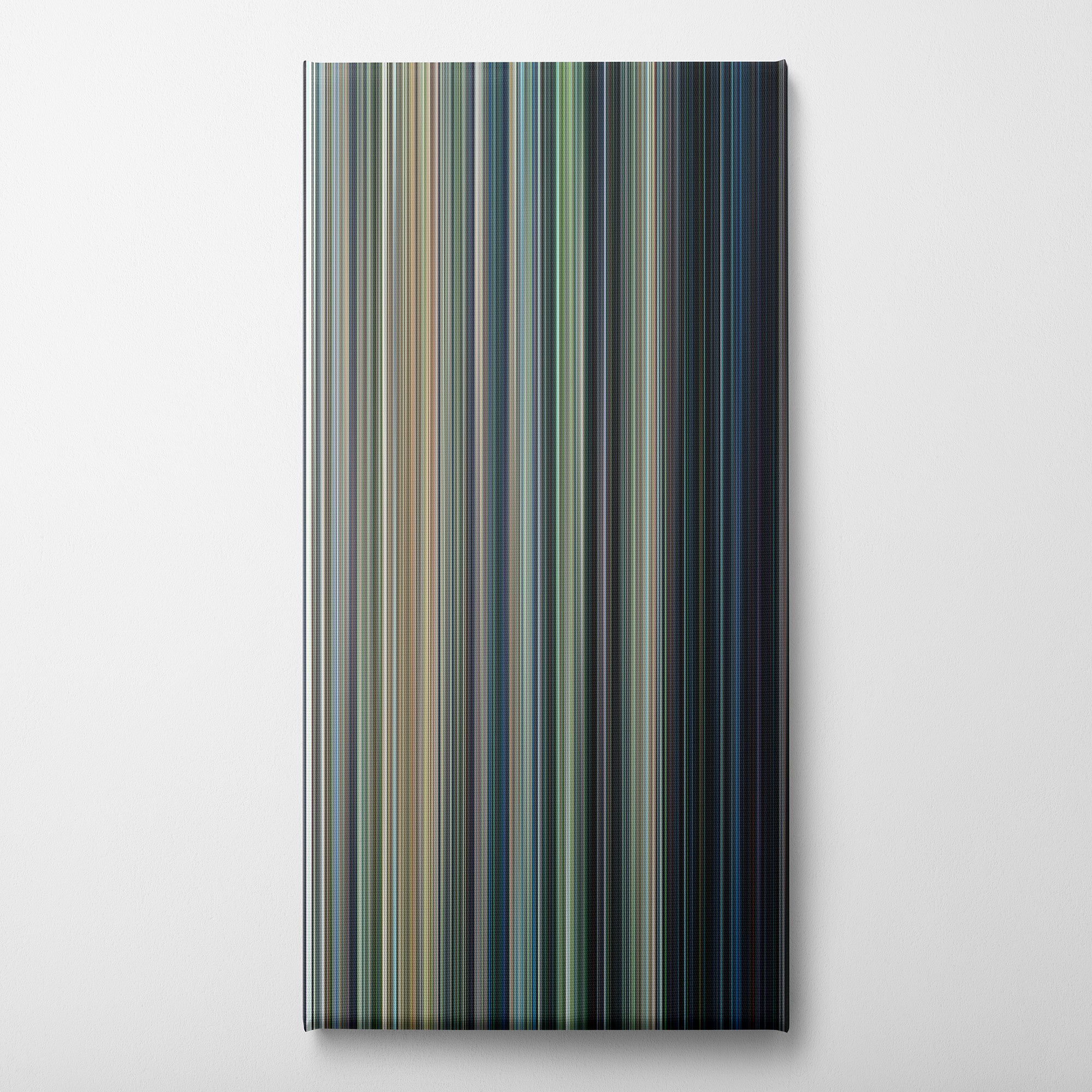 Jurassic World (2015) CineSpectrum Color Spectrum Canvas Print - Vertical on Wall