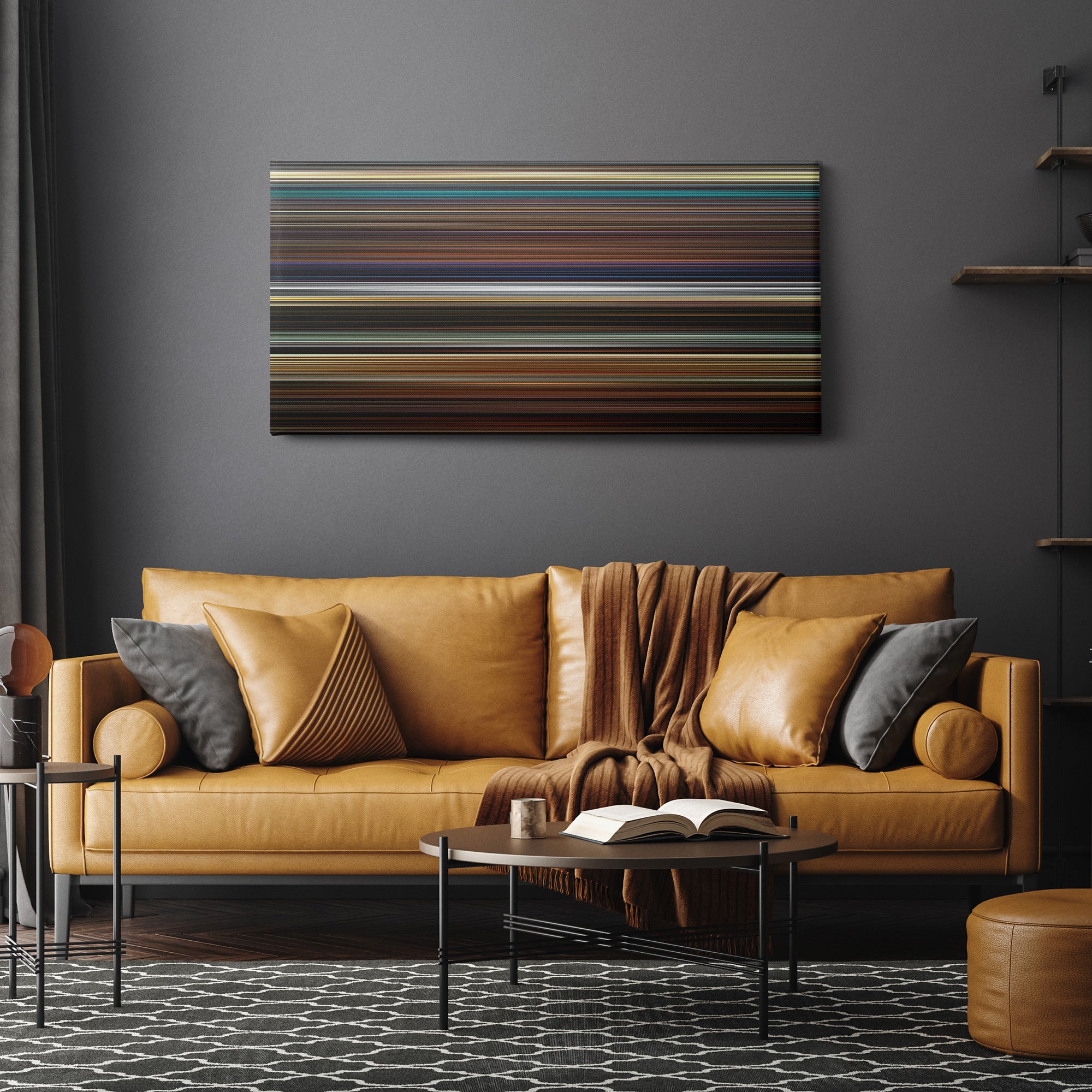 KIll Bill - The Whole Bloody Affair (2011) CineSpectrum Color Spectrum Canvas Print - Hanging Horizontal on Wall in Room