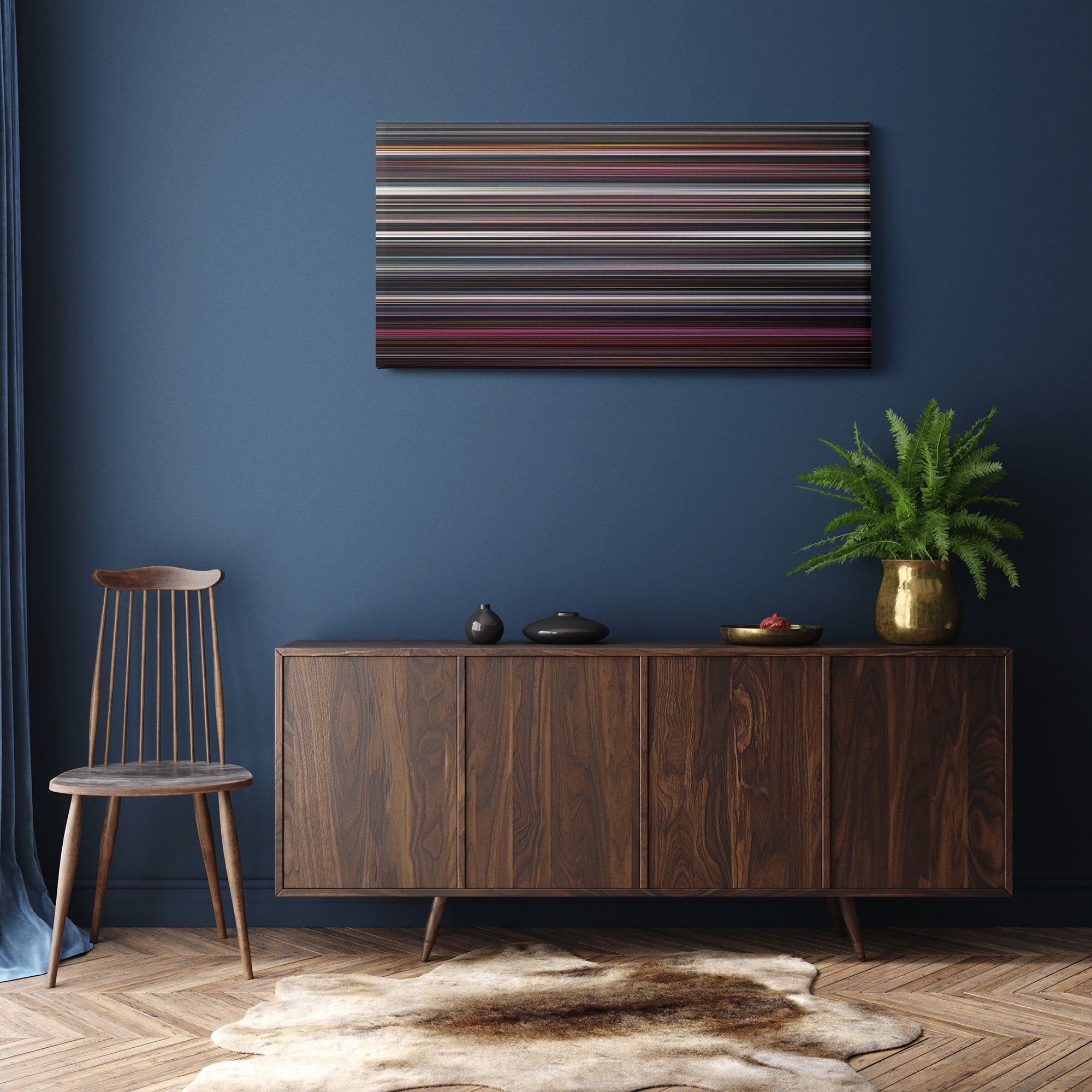 Killer Klowns from Outer Space (1988) CineSpectrum Color Spectrum Canvas Print - Hanging Horizontal on Wall in Room