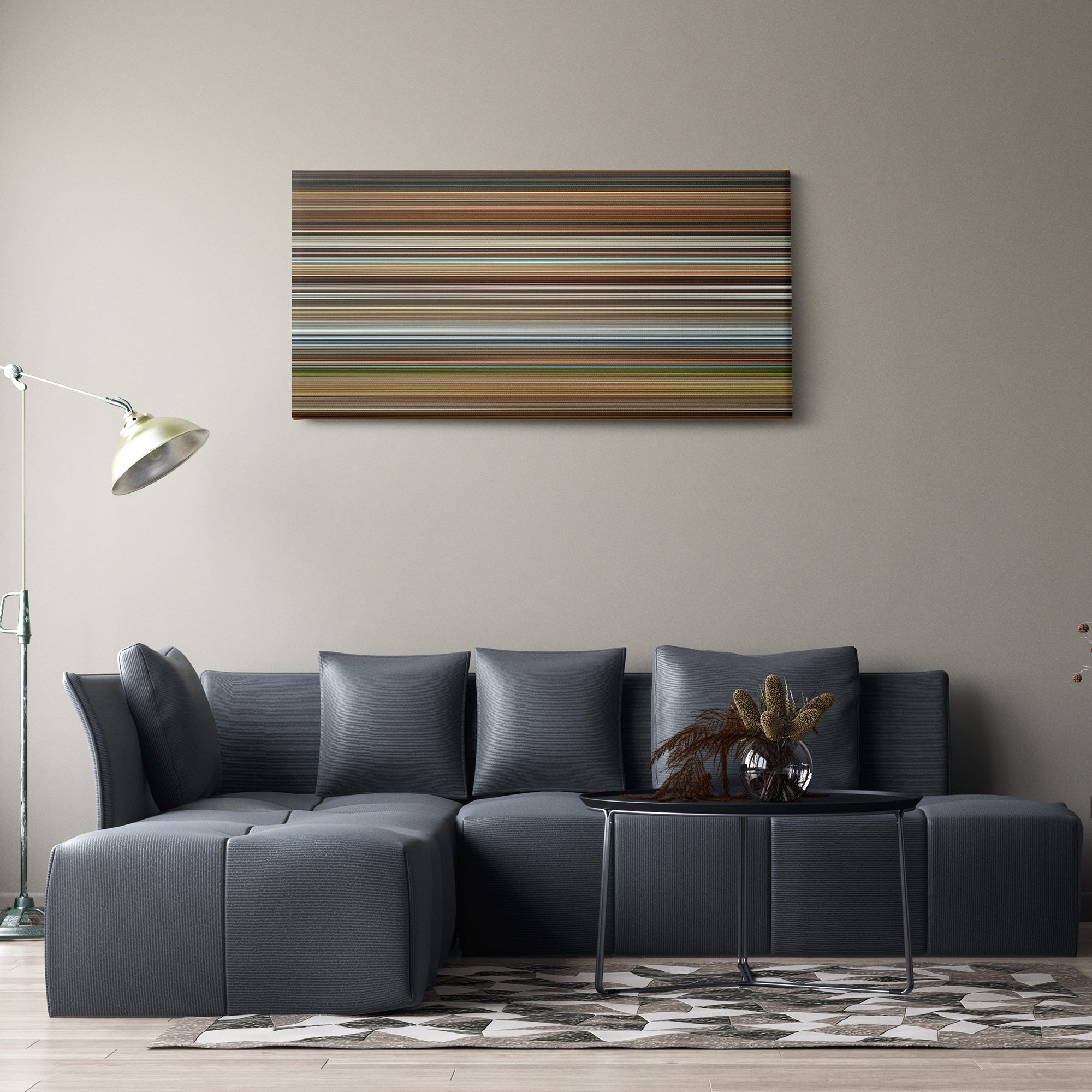 Kingsman - The Golden Circle (2017) CineSpectrum Color Spectrum Canvas Print - Hanging Horizontal on Wall in Room