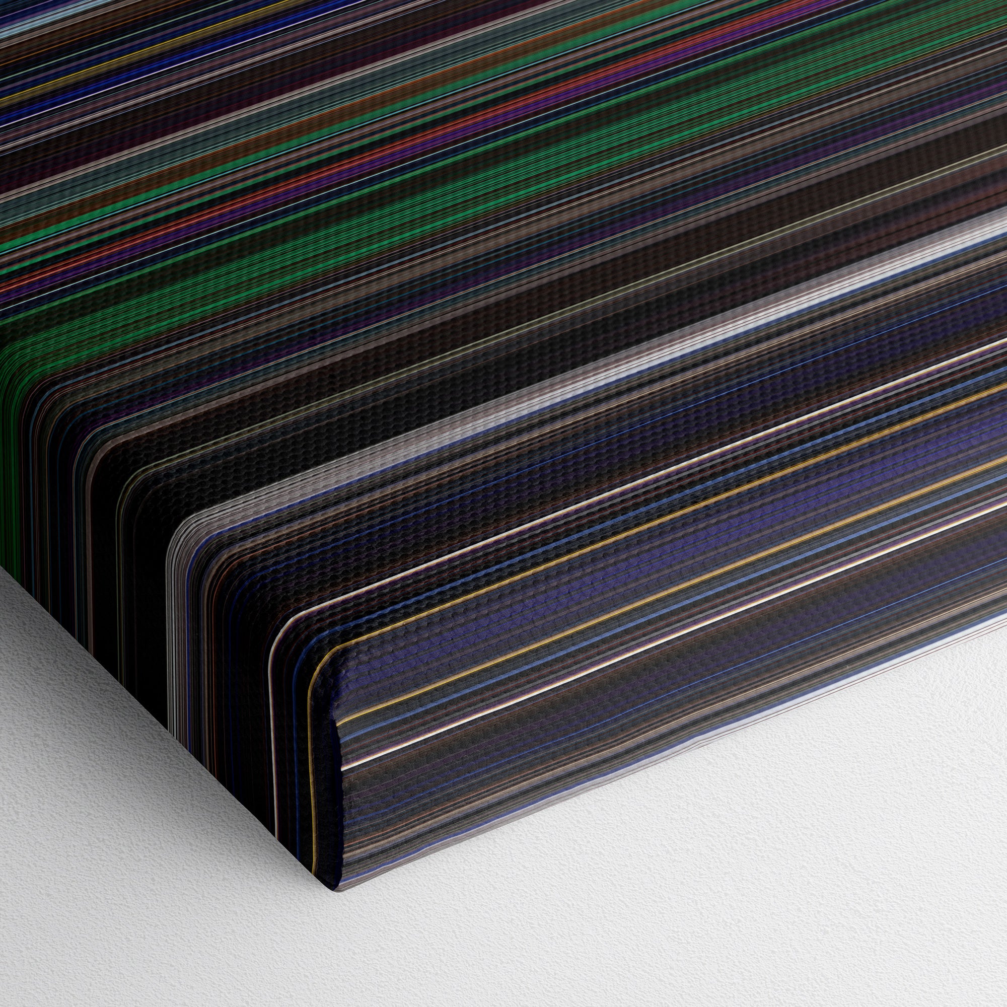 La La Land (2016) CineSpectrum Color Spectrum Canvas Print - Close Up of Bottom of Print