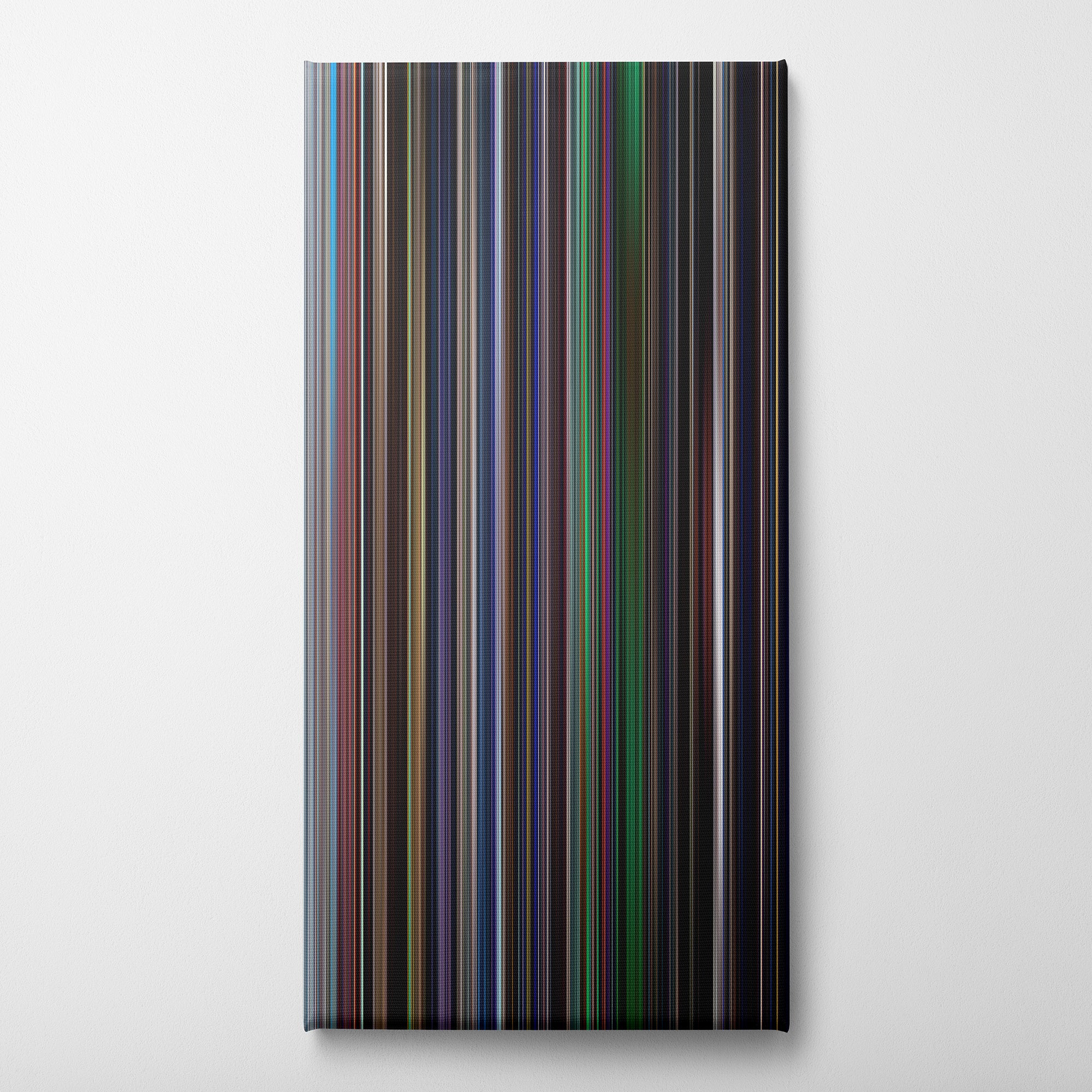 La La Land (2016) CineSpectrum Color Spectrum Canvas Print - Vertical on Wall