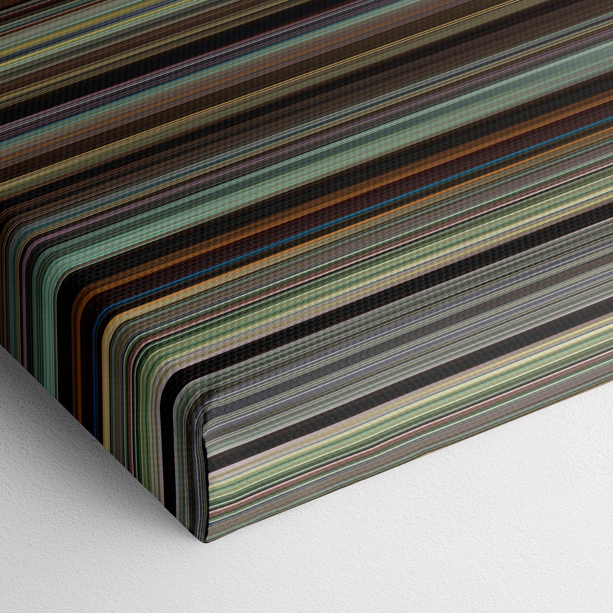 Lady Bird (2017) CineSpectrum Color Spectrum Canvas Print - Close Up of Bottom of Print