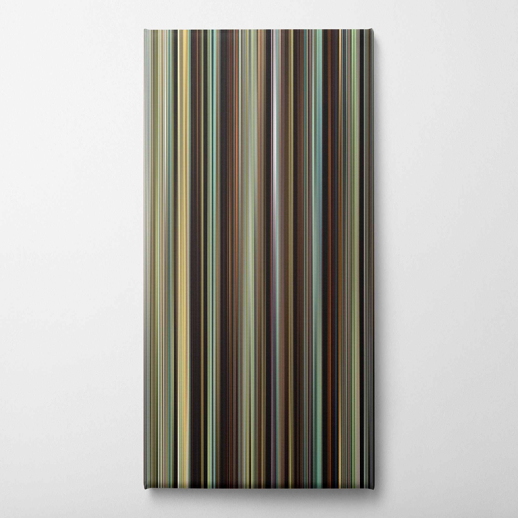 Lady Bird (2017) CineSpectrum Color Spectrum Canvas Print - Vertical on Wall