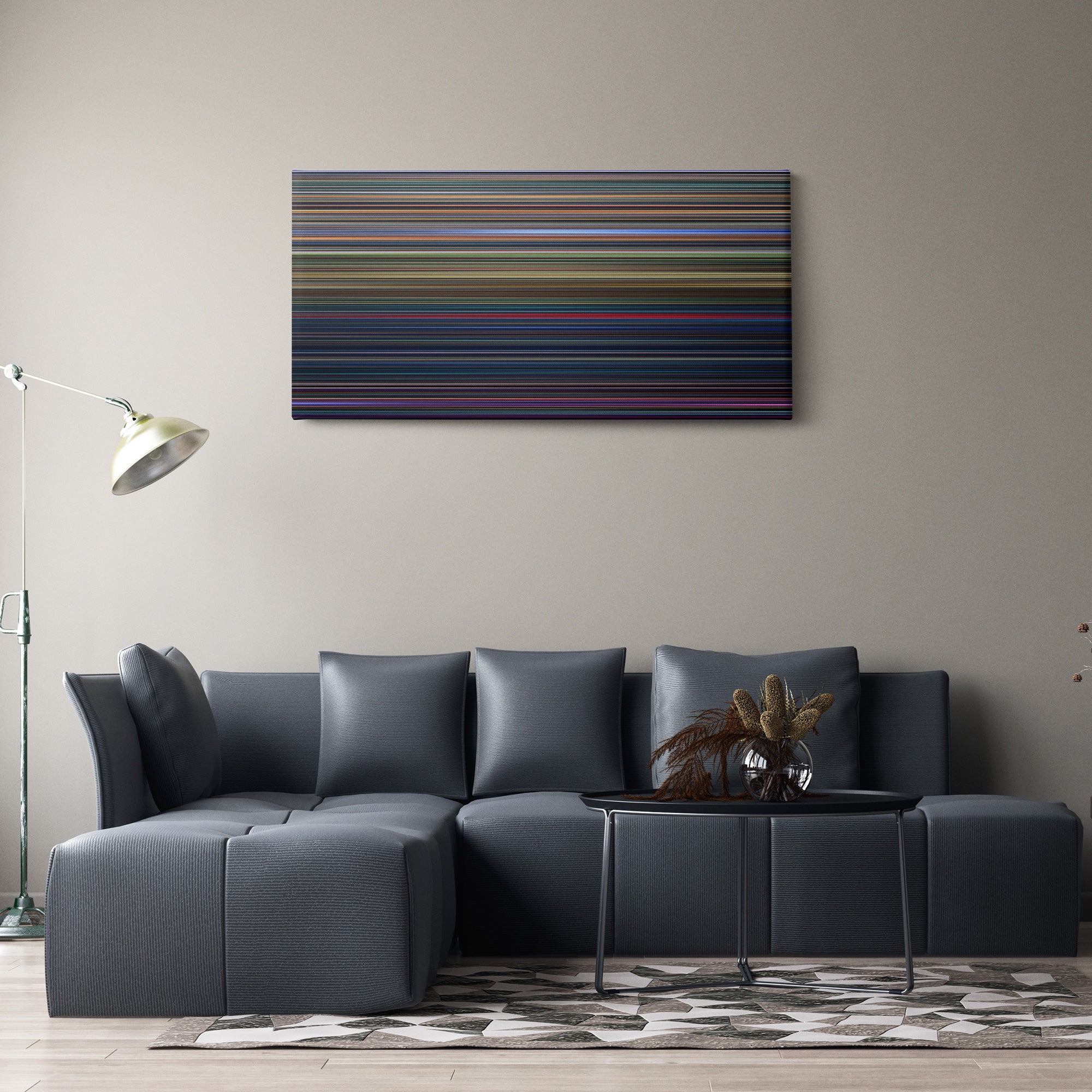 Lightyear (2022) CineSpectrum Color Spectrum Canvas Print - Hanging Horizontal on Wall in Room
