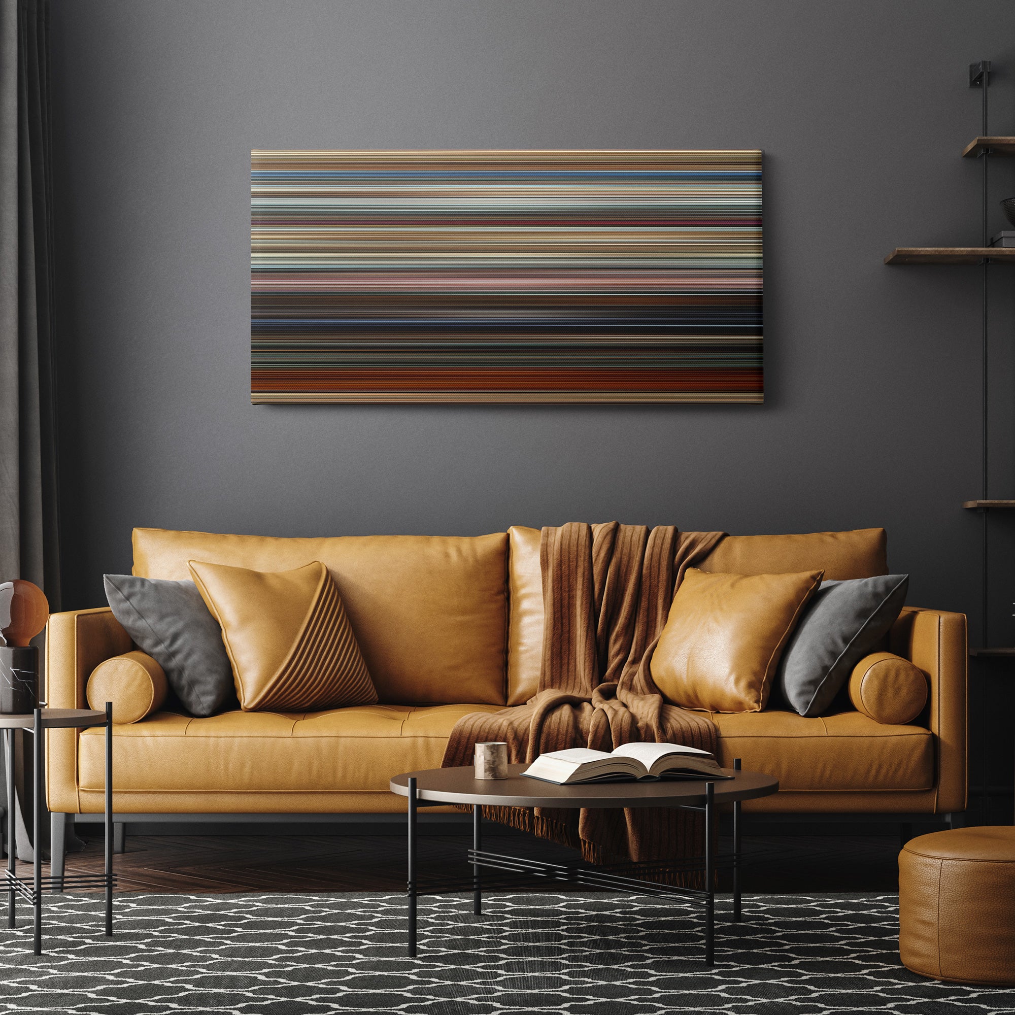 MacGruber (2010) CineSpectrum Color Spectrum Canvas Print - Hanging Horizontal on Wall in Room