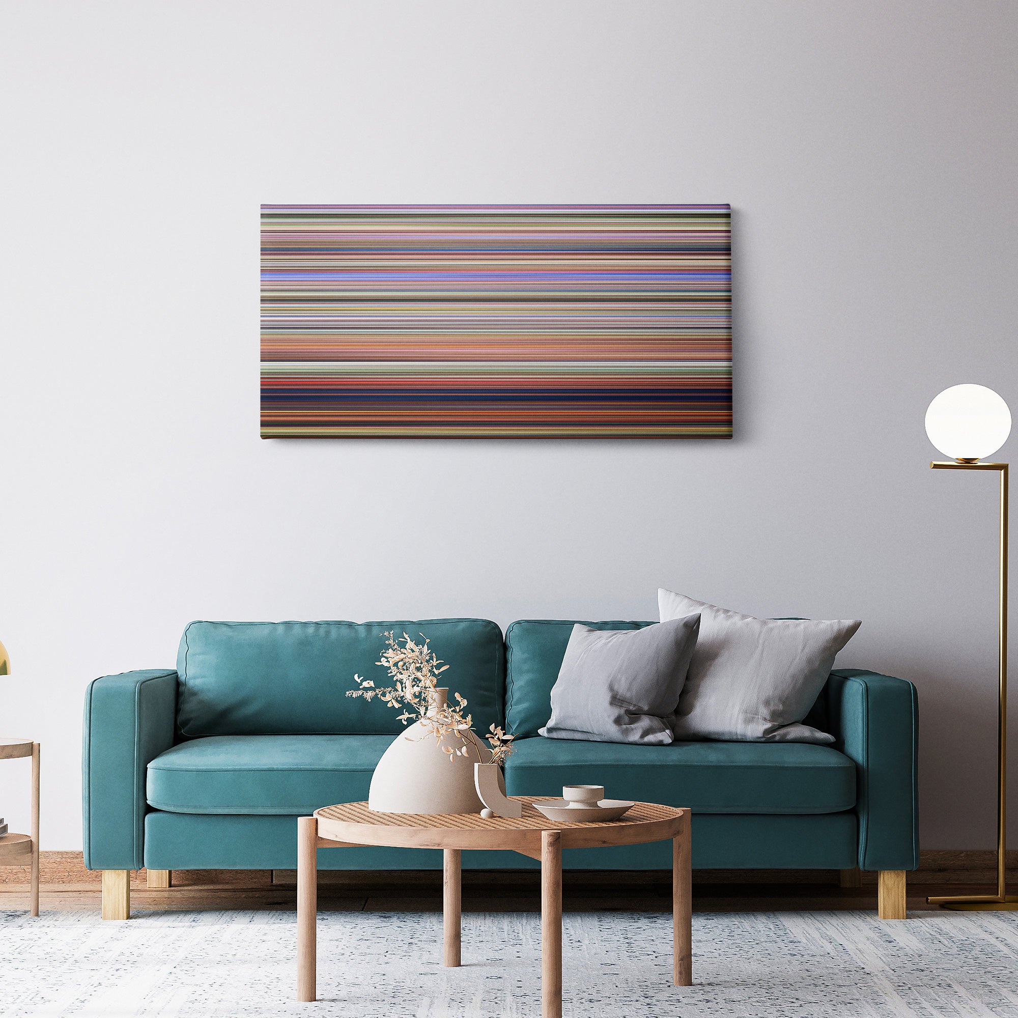 Minions - The Rise of Gru (2022) CineSpectrum Color Spectrum Canvas Print - Hanging Horizontal on Wall in Room