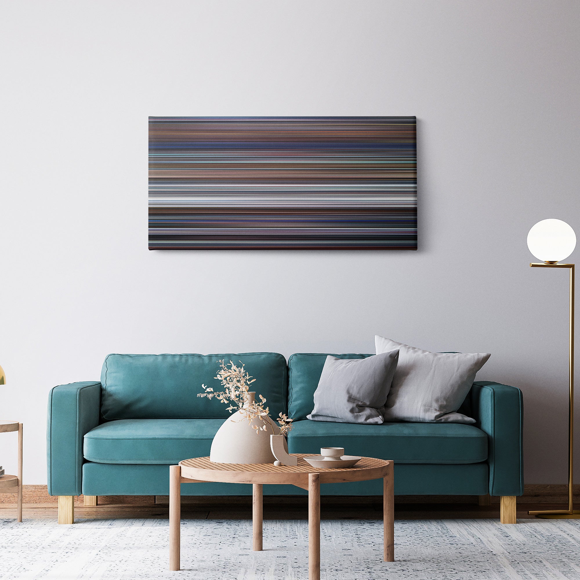 Mission Impossible (1996) CineSpectrum Color Spectrum Canvas Print - Hanging Horizontal on Wall in Room