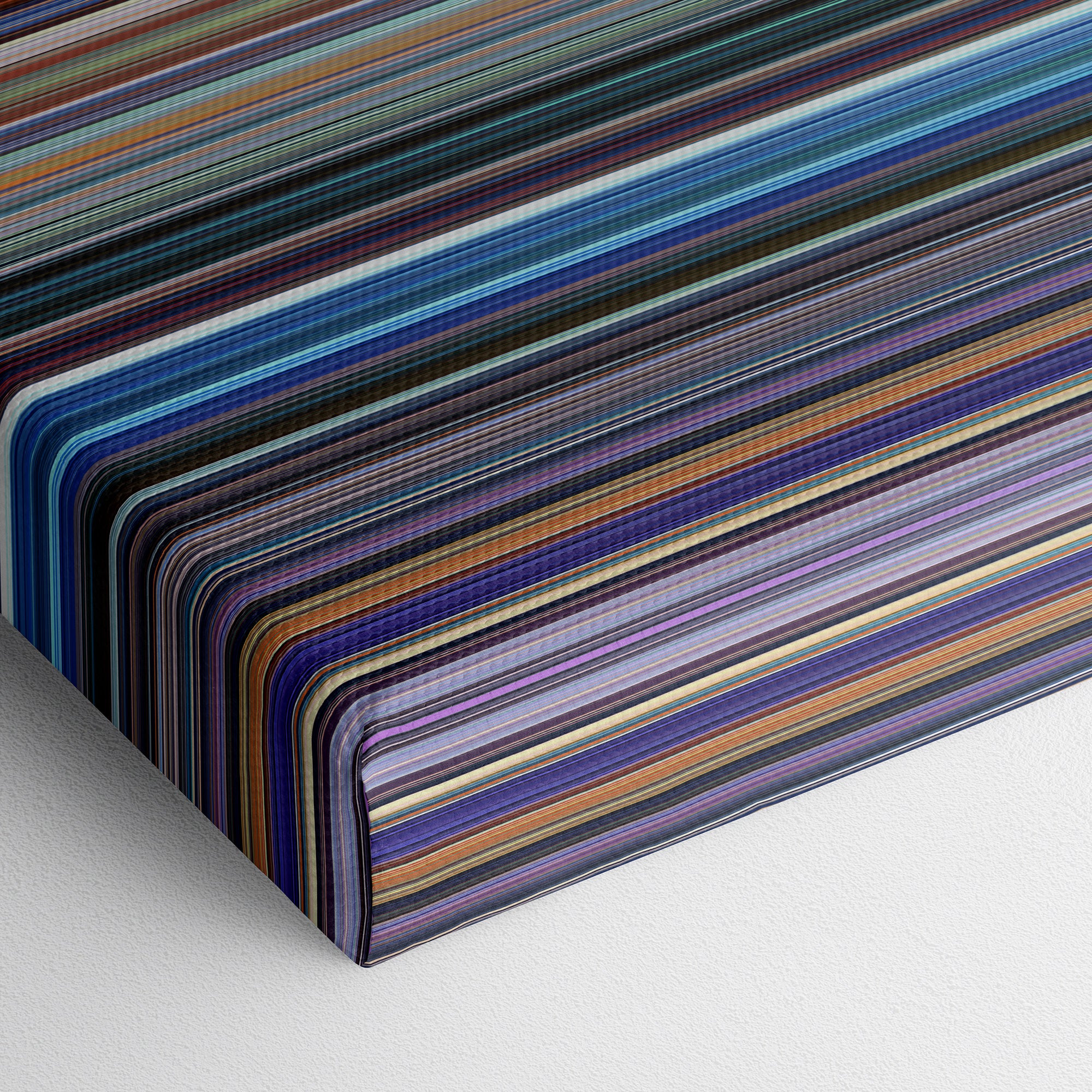 Monsters Inc (2001) CineSpectrum Color Spectrum Canvas Print - Close Up of Bottom of Print