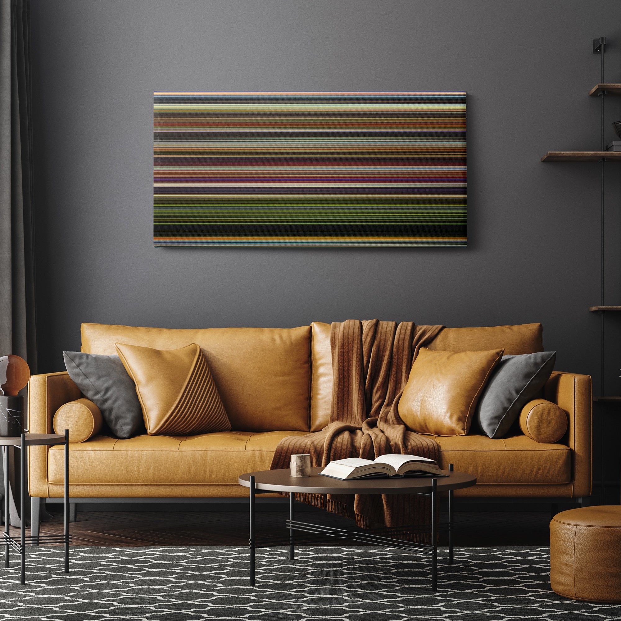 Monsters University (2013) CineSpectrum Color Spectrum Canvas Print - Hanging Horizontal on Wall in Room