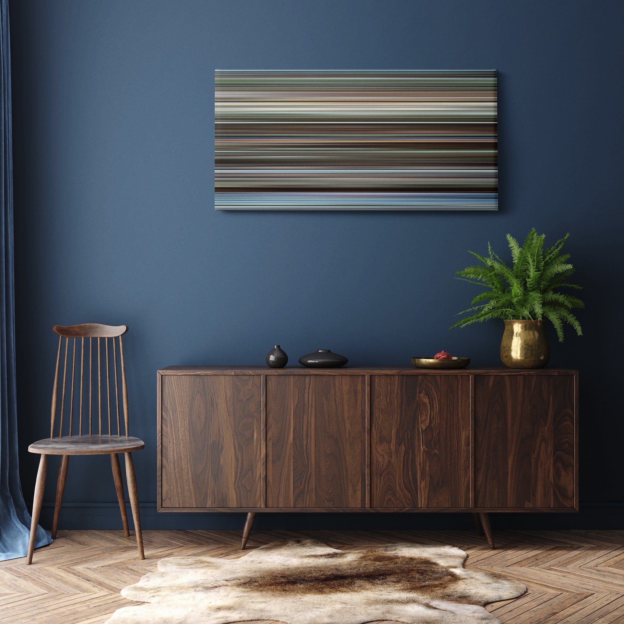 Monty Python and the Holy Grail (1975) CineSpectrum Color Spectrum Canvas Print - Hanging Horizontal on Wall in Room