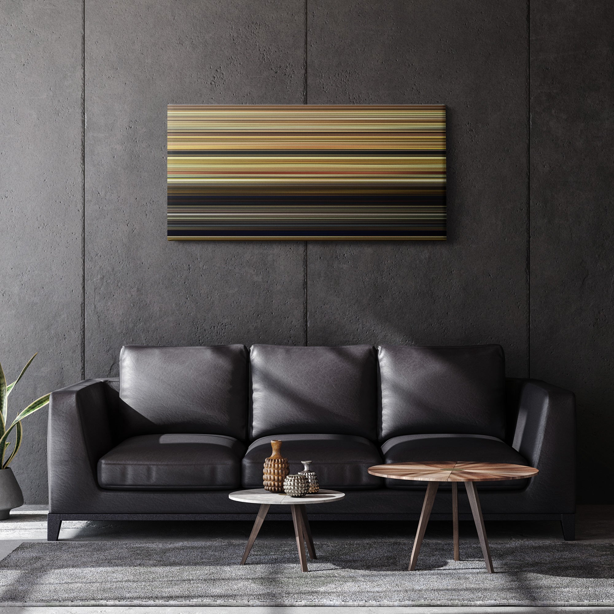 Moonrise Kingdom (2012) CineSpectrum Color Spectrum Canvas Print - Hanging Horizontal on Wall in Room