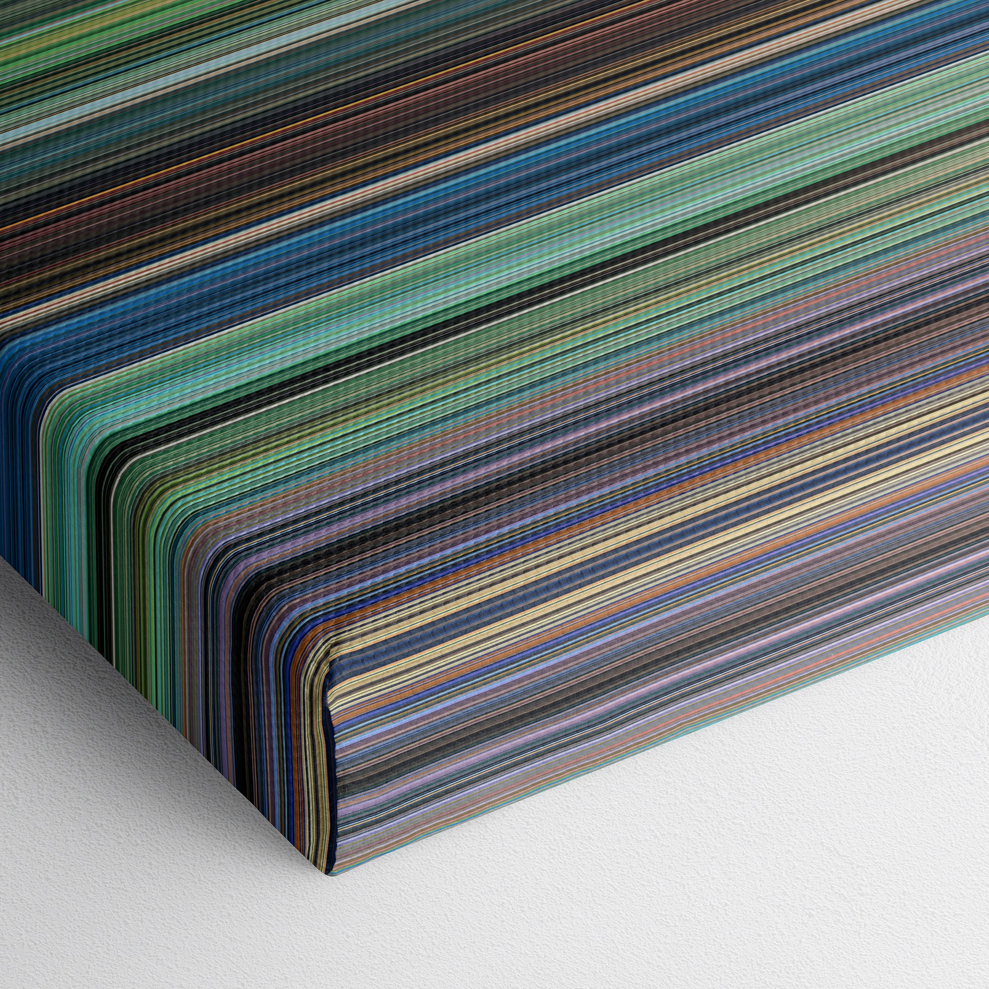 My Neighbor Totoro (1988) CineSpectrum Color Spectrum Canvas Print - Close Up of Bottom of Print