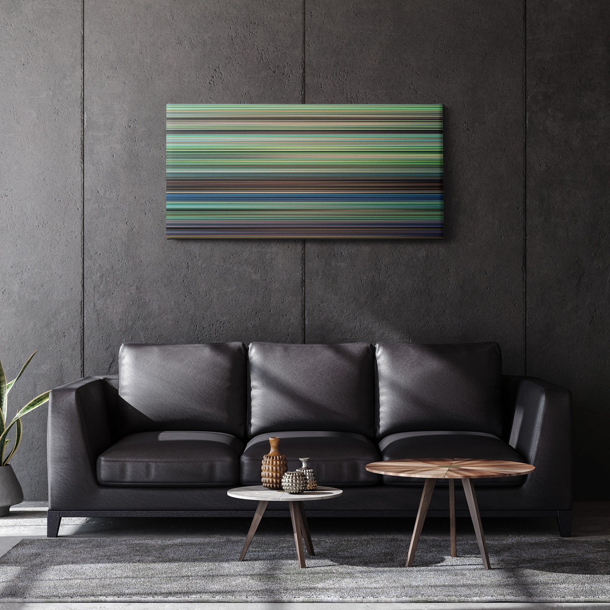 My Neighbor Totoro (1988) CineSpectrum Color Spectrum Canvas Print - Hanging Horizontal on Wall in Room