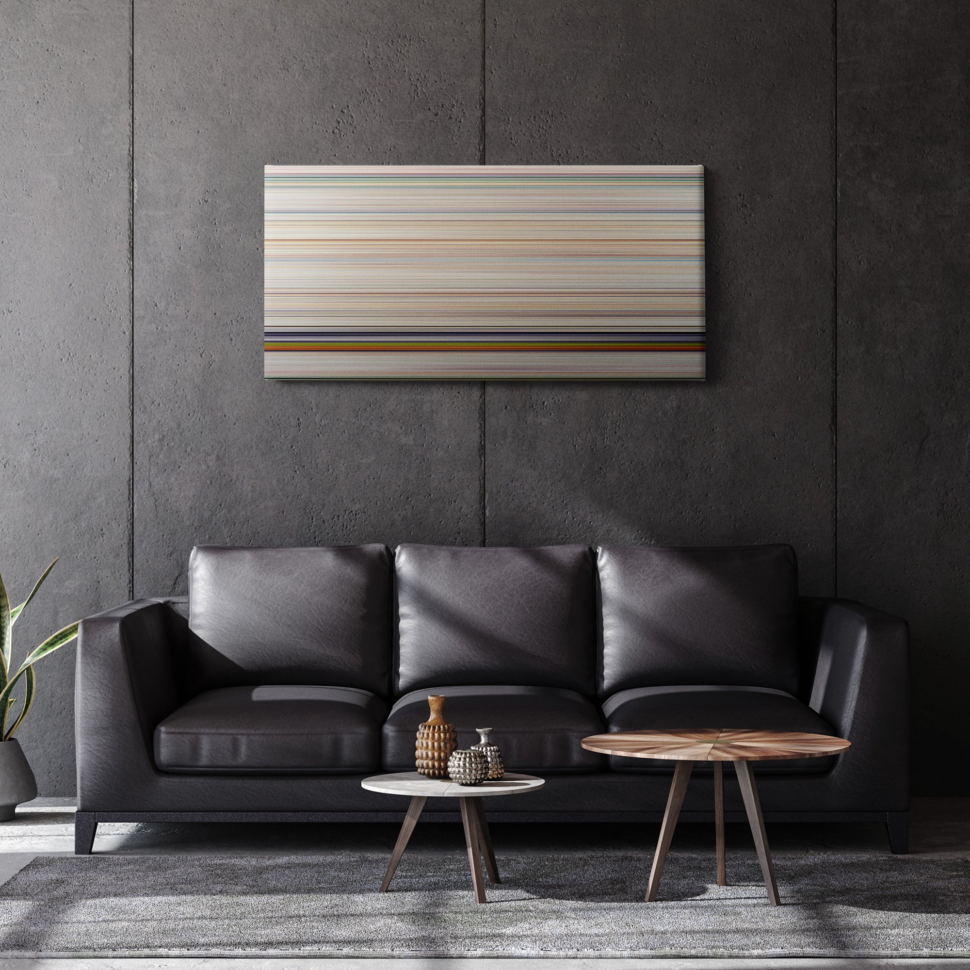 My Neighbors the Yamadas (1999) CineSpectrum Color Spectrum Canvas Print - Hanging Horizontal on Wall in Room