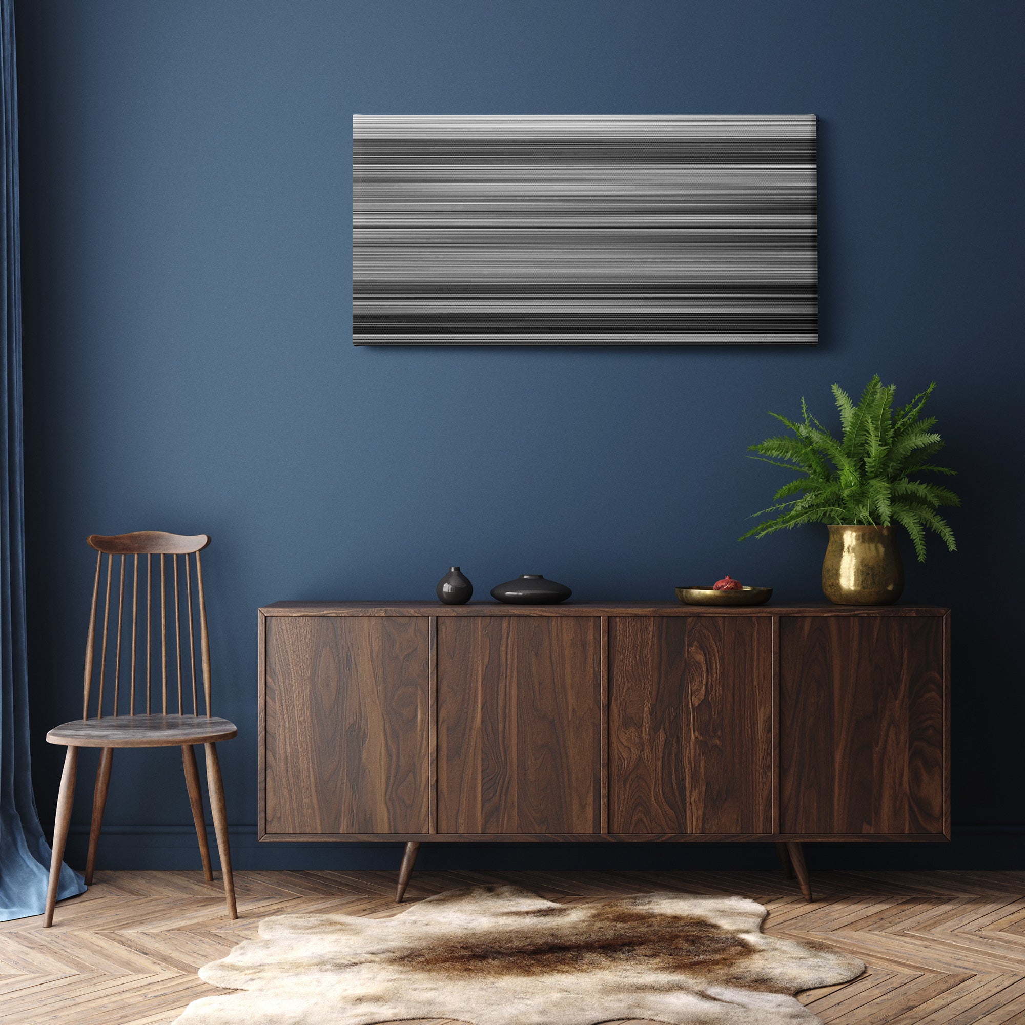 Night Of The Living Dead (1968) CineSpectrum Color Spectrum Canvas Print - Hanging Horizontal on Wall in Room