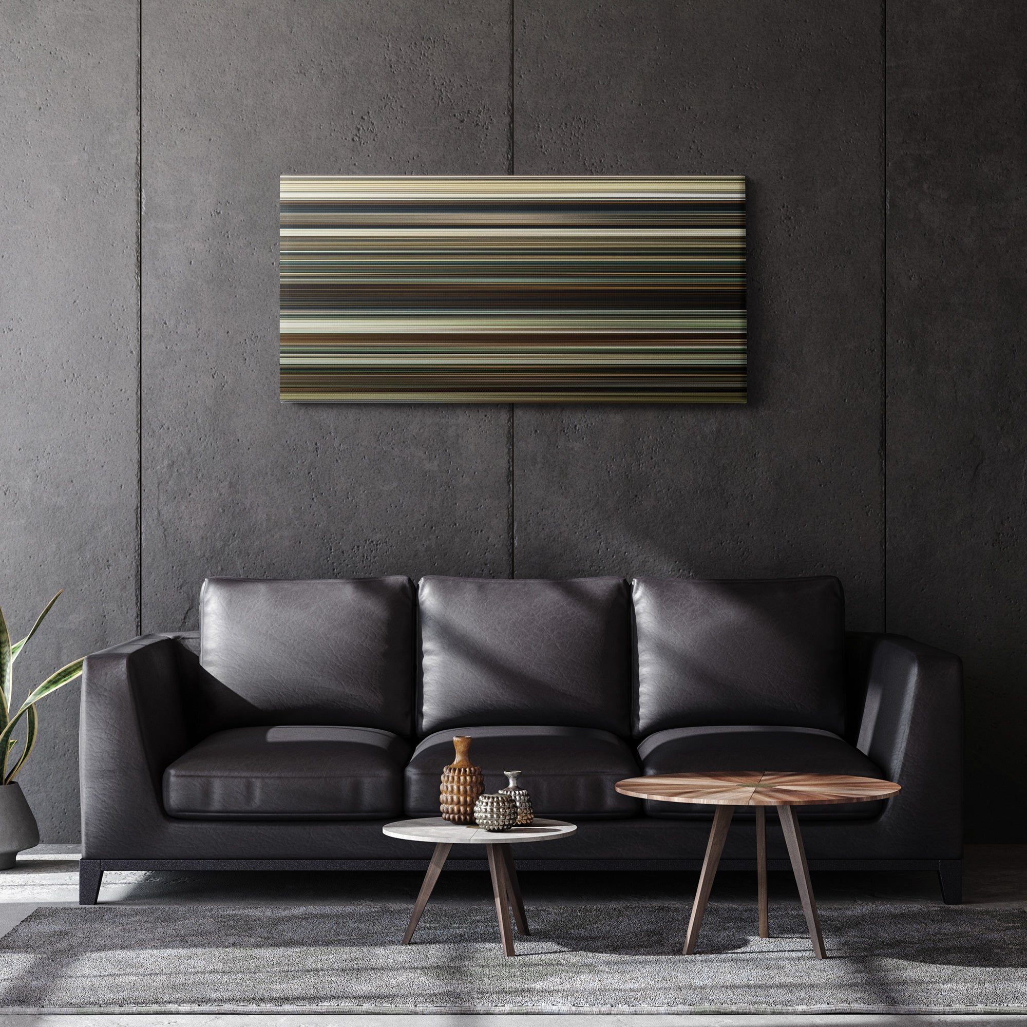No Country For Old Men (2007) CineSpectrum Color Spectrum Canvas Print - Hanging Horizontal on Wall in Room