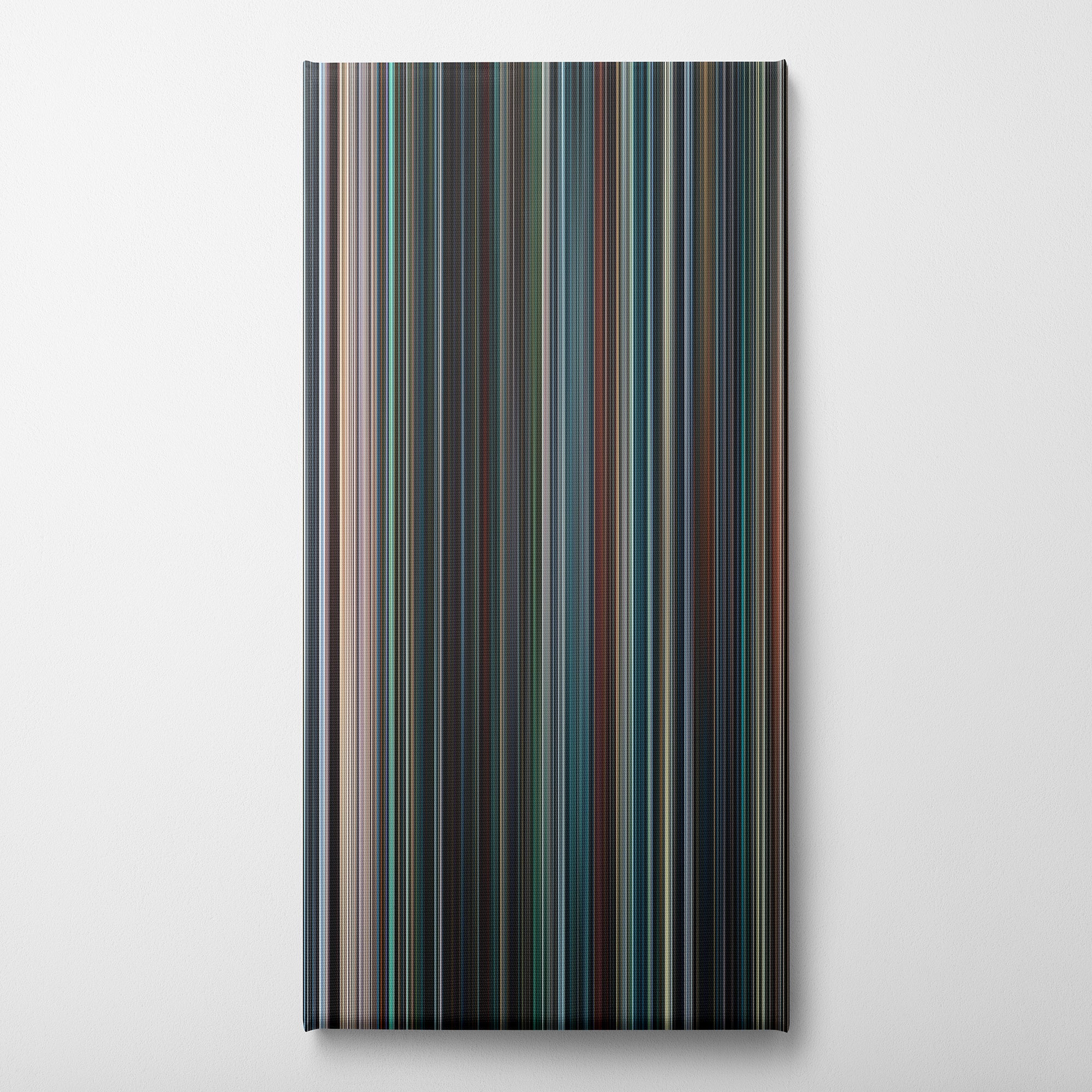 No Time to Die (2021) CineSpectrum Color Spectrum Canvas Print - Vertical on Wall