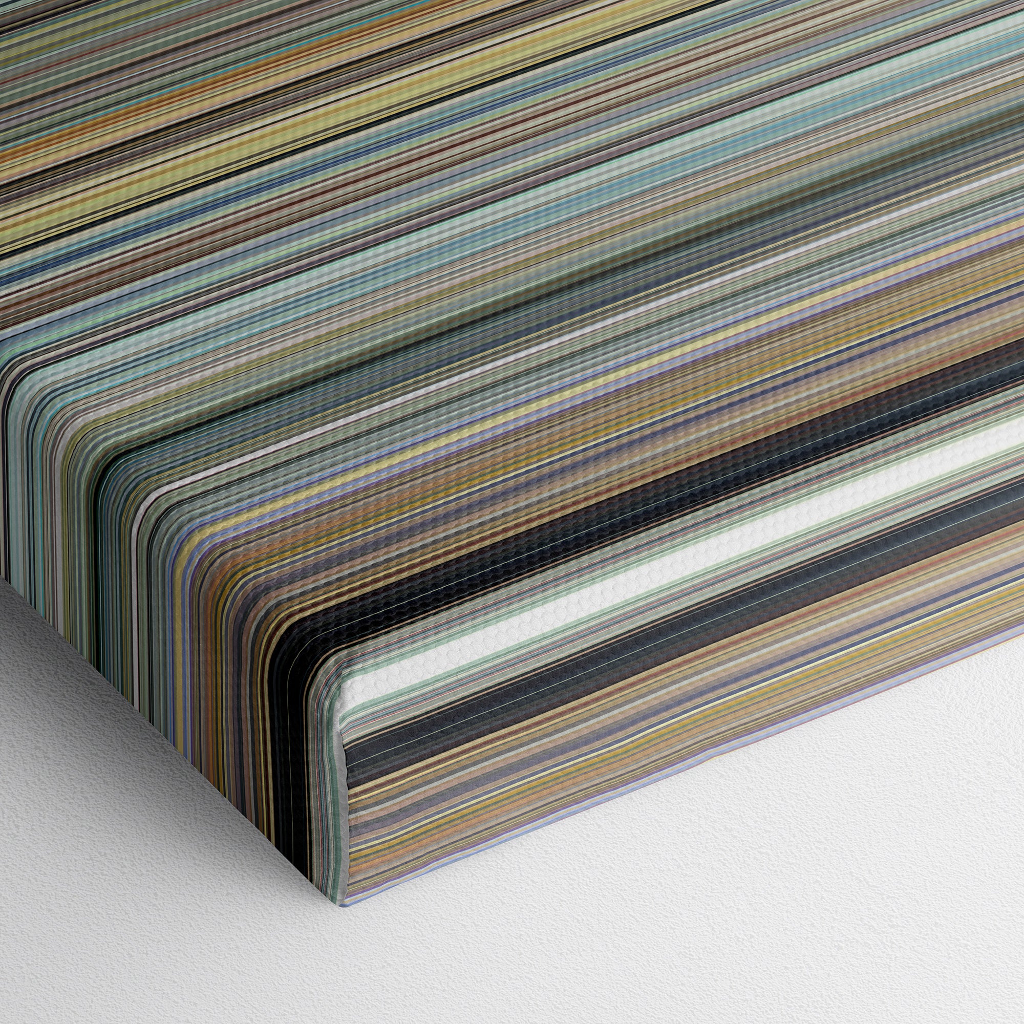 Ocean Waves (1993) CineSpectrum Color Spectrum Canvas Print - Close Up of Bottom of Print