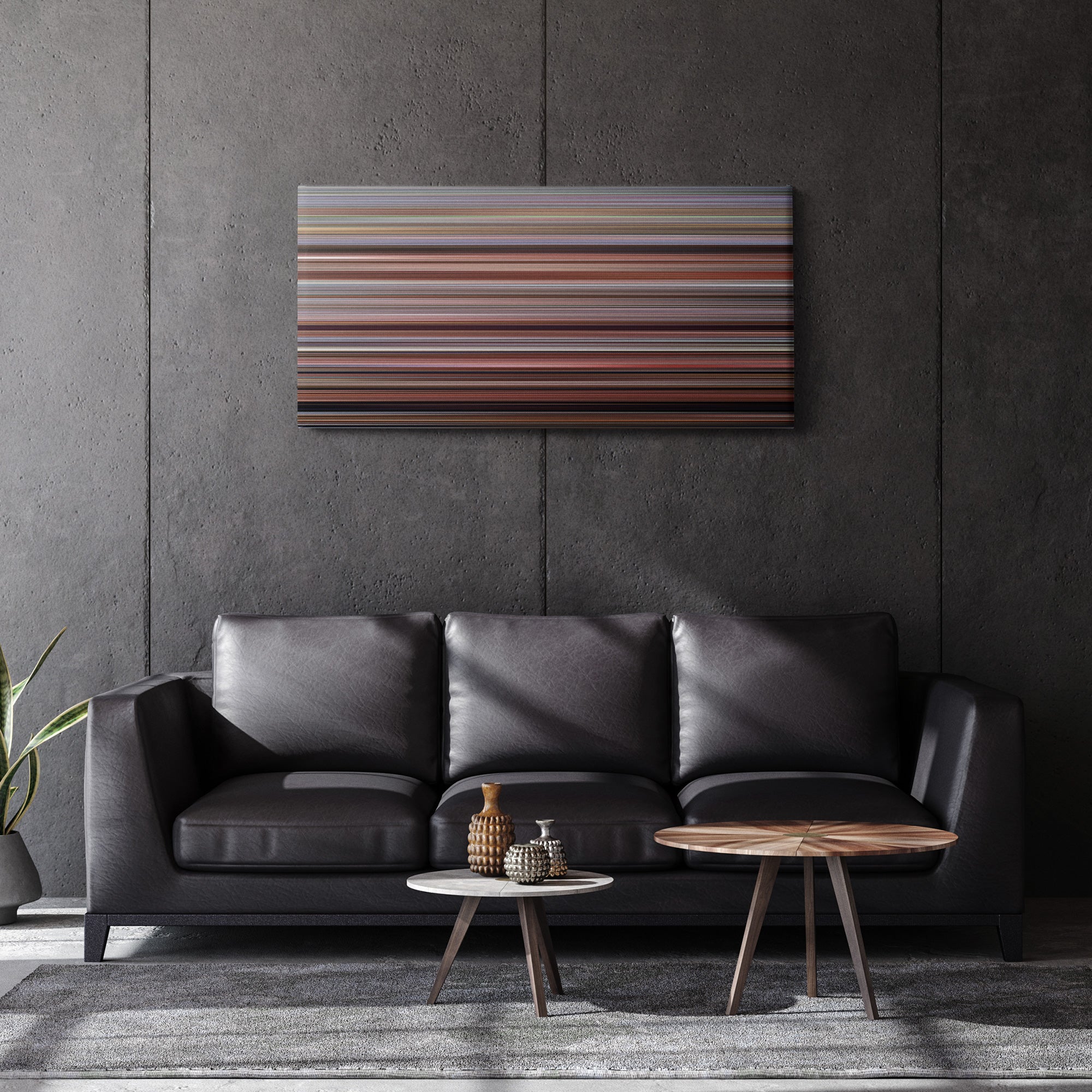 Office Space (1999) CineSpectrum Color Spectrum Canvas Print - Hanging Horizontal on Wall in Room