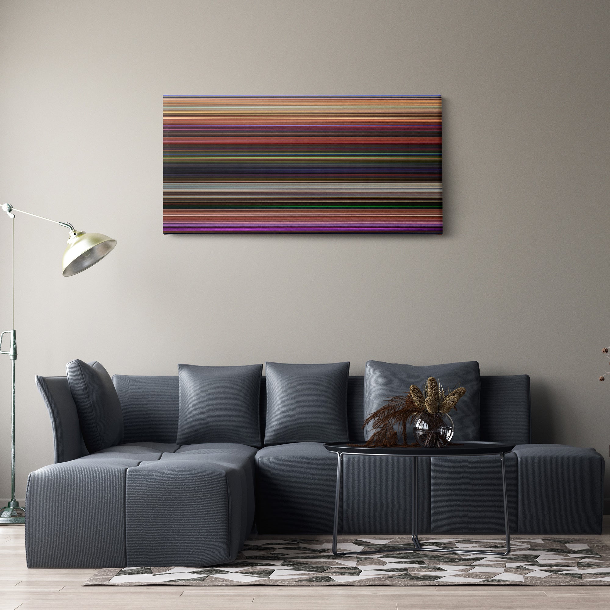 Onward (2020) CineSpectrum Color Spectrum Canvas Print - Hanging Horizontal on Wall in Room