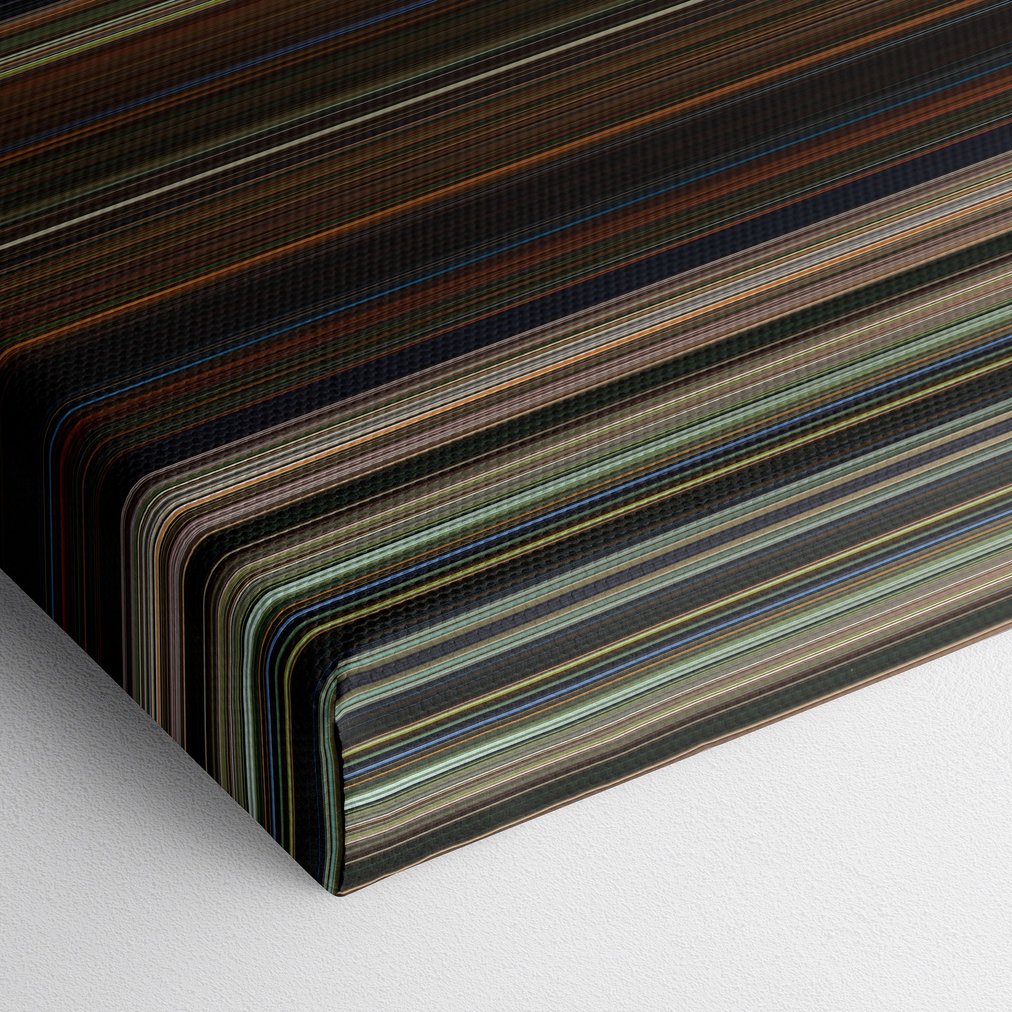 Parasite (2019) CineSpectrum Color Spectrum Canvas Print - Close Up of Bottom of Print