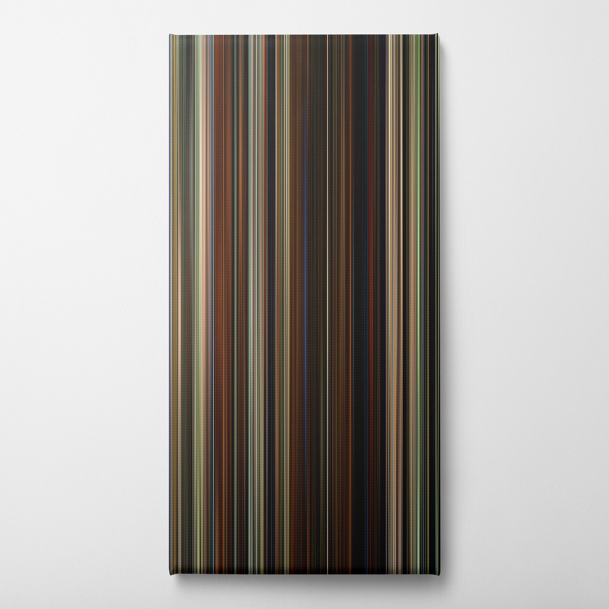 Parasite (2019) CineSpectrum Color Spectrum Canvas Print - Vertical on Wall