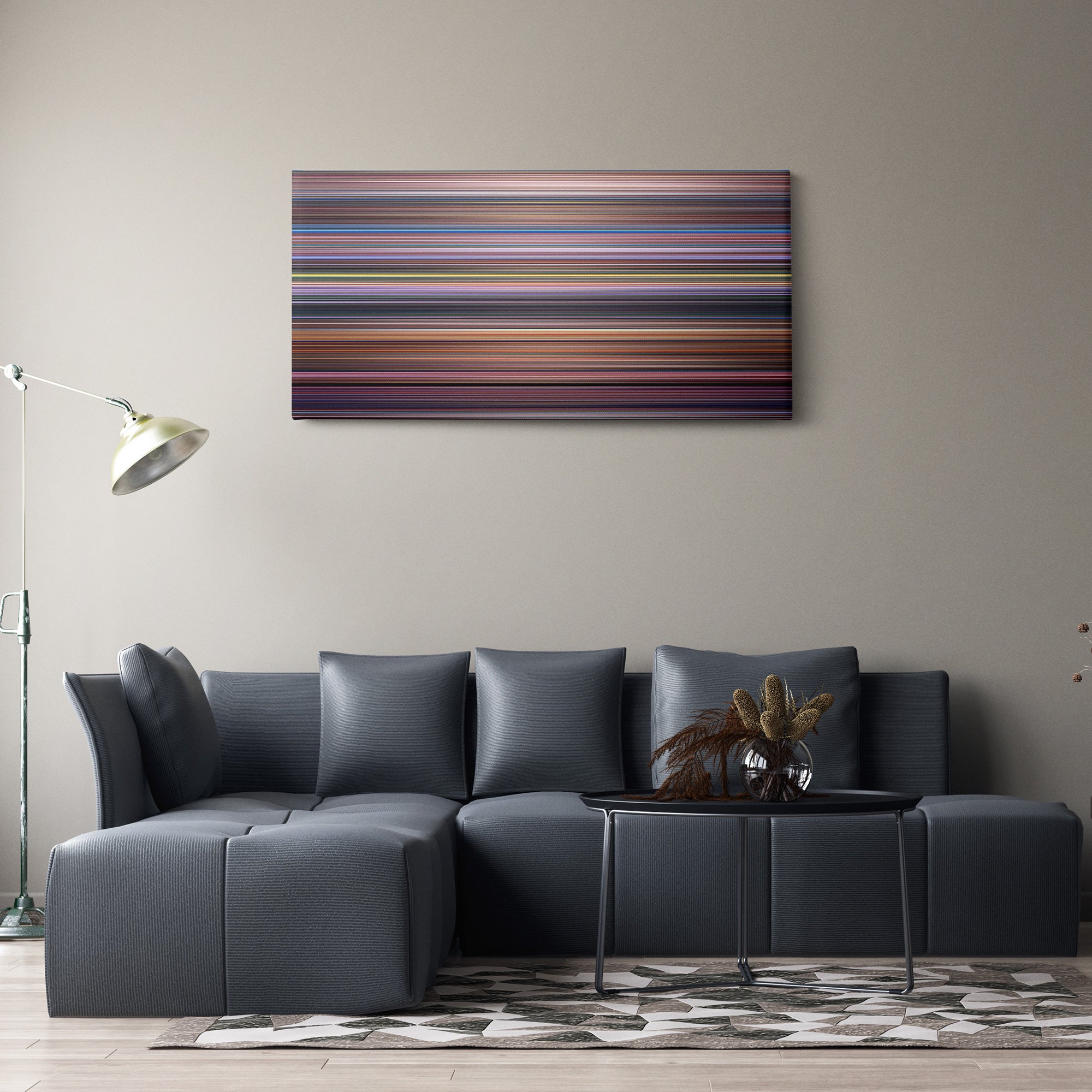 Peter Pan (1953) CineSpectrum Color Spectrum Canvas Print - Hanging Horizontal on Wall in Room