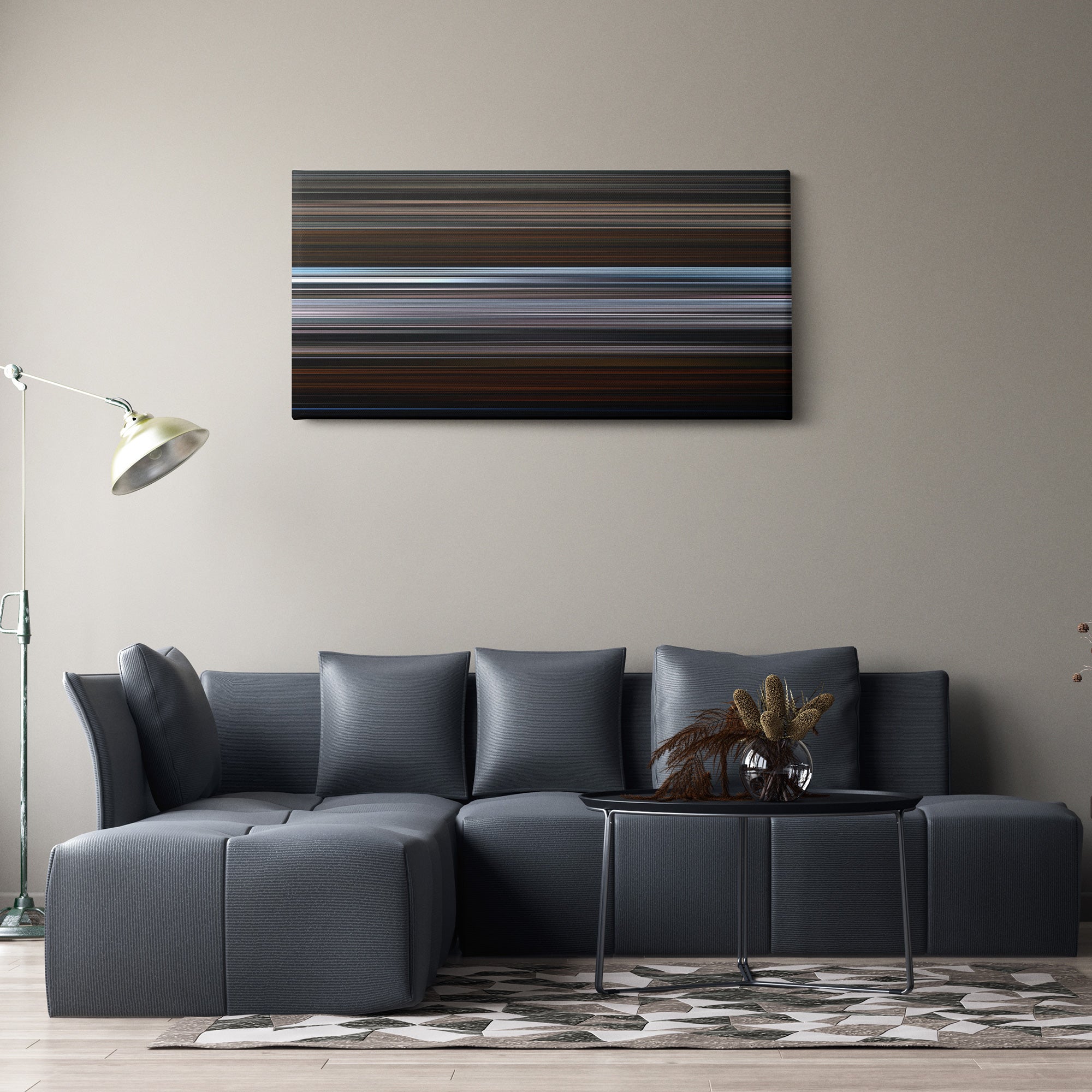 Pig (2021) CineSpectrum Color Spectrum Canvas Print - Hanging Horizontal on Wall in Room
