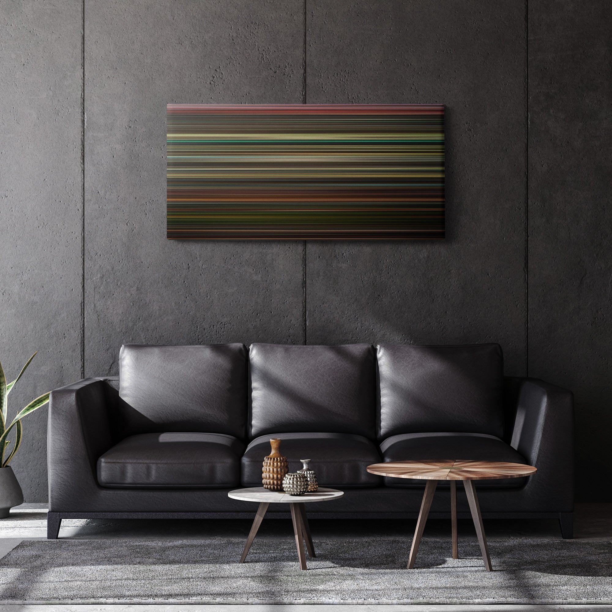 Planet Terror (2007) CineSpectrum Color Spectrum Canvas Print - Hanging Horizontal on Wall in Room