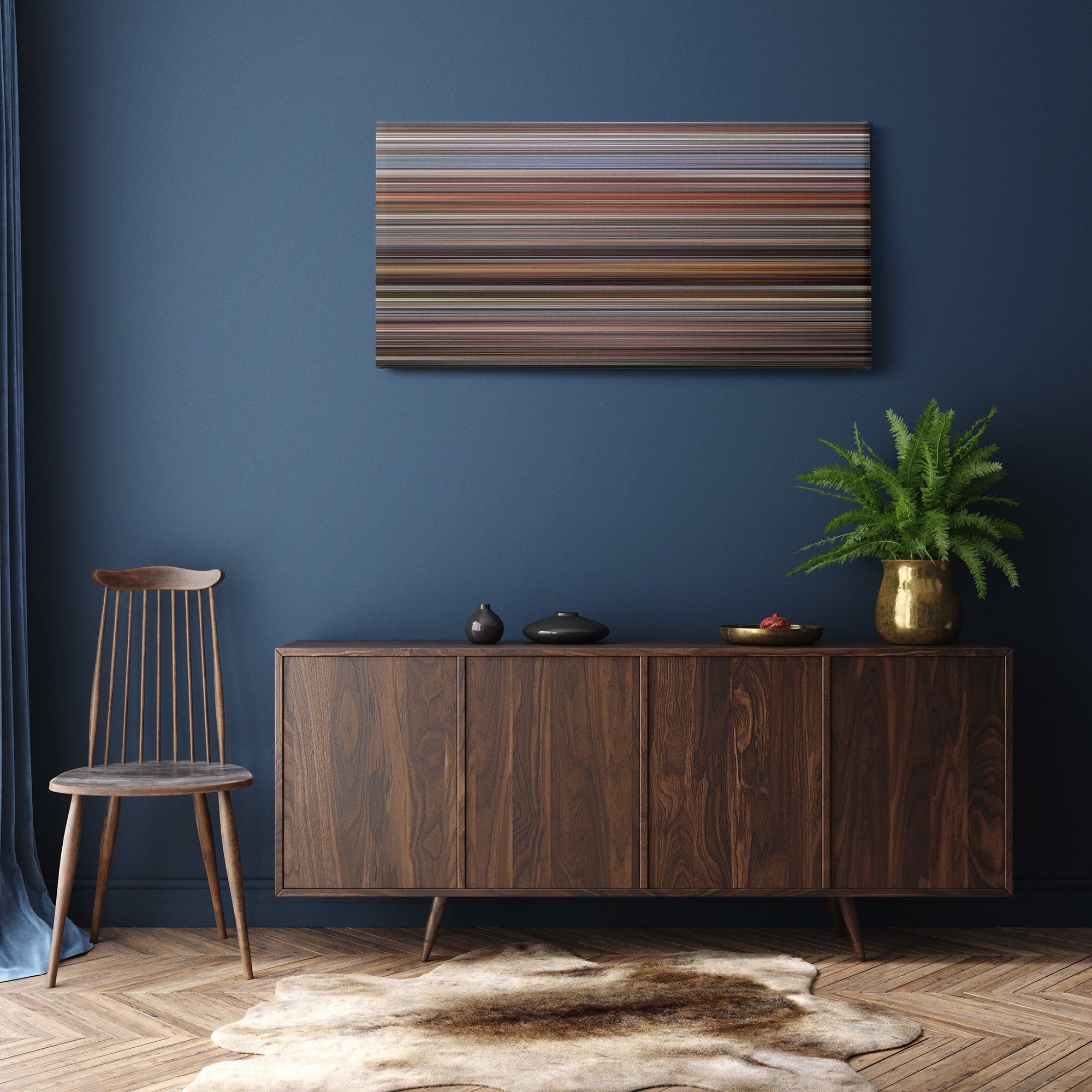 Primal Fear (1996) CineSpectrum Color Spectrum Canvas Print - Hanging Horizontal on Wall in Room