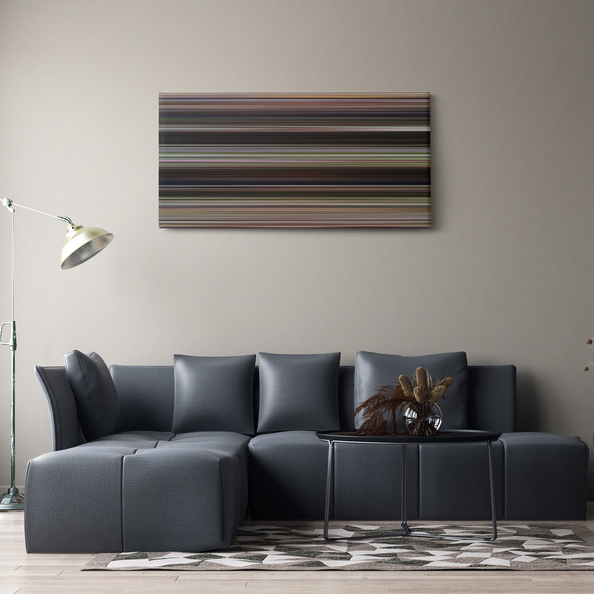 Rambo - First Blood Part II (1985) CineSpectrum Color Spectrum Canvas Print - Hanging Horizontal on Wall in Room