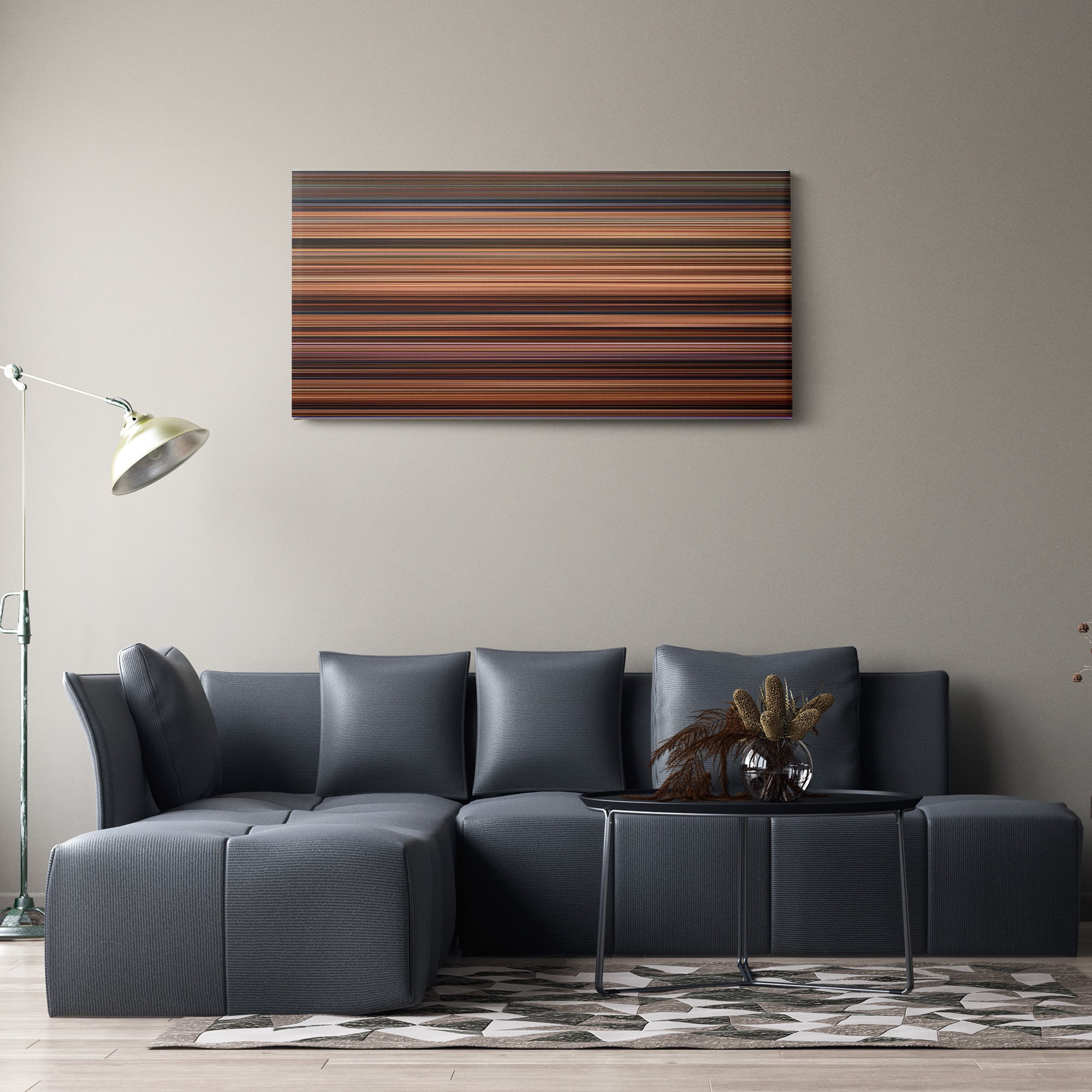 Ratatouille (2007) CineSpectrum Color Spectrum Canvas Print - Hanging Horizontal on Wall in Room