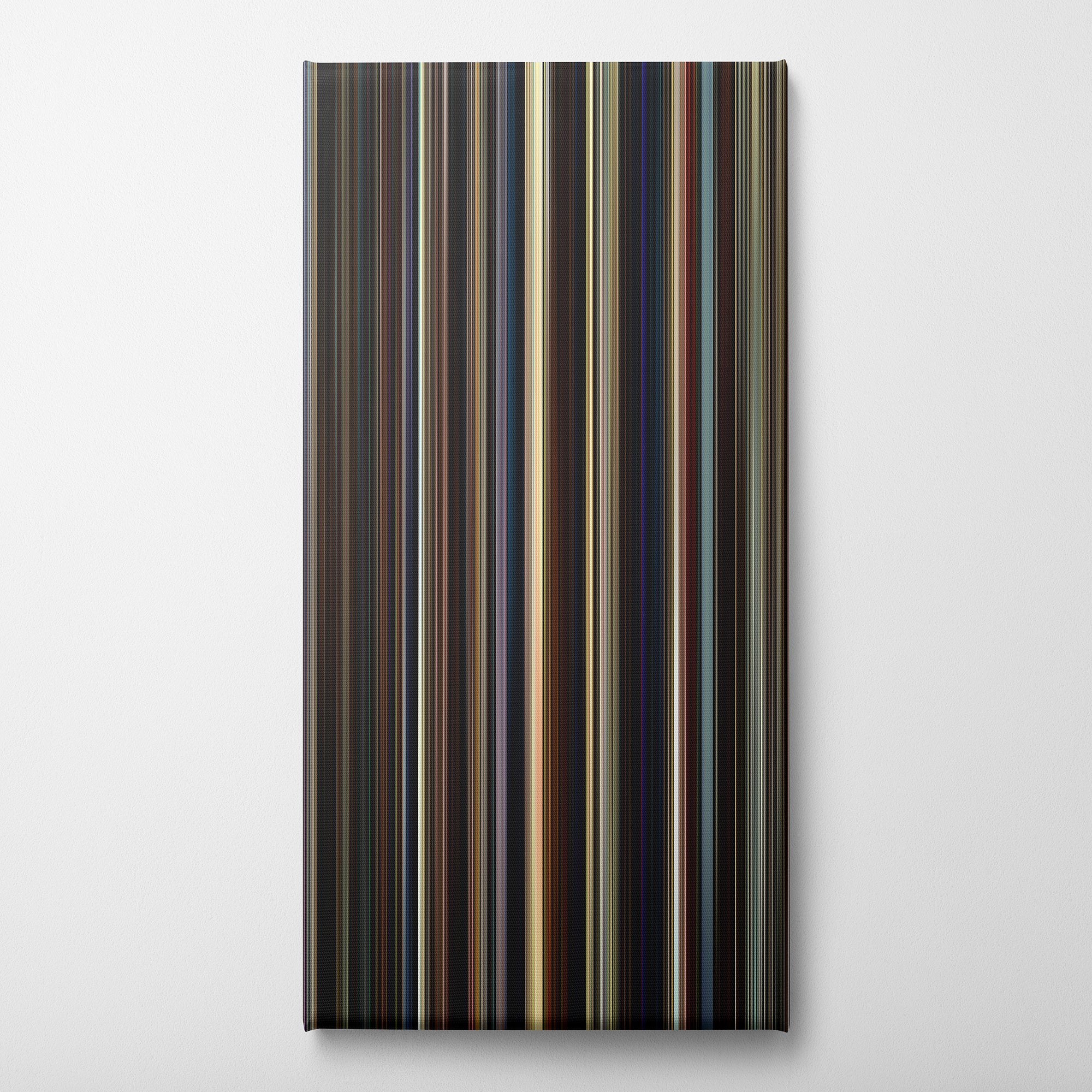 Saltburn (2023) CineSpectrum Color Spectrum Canvas Print - Vertical on Wall