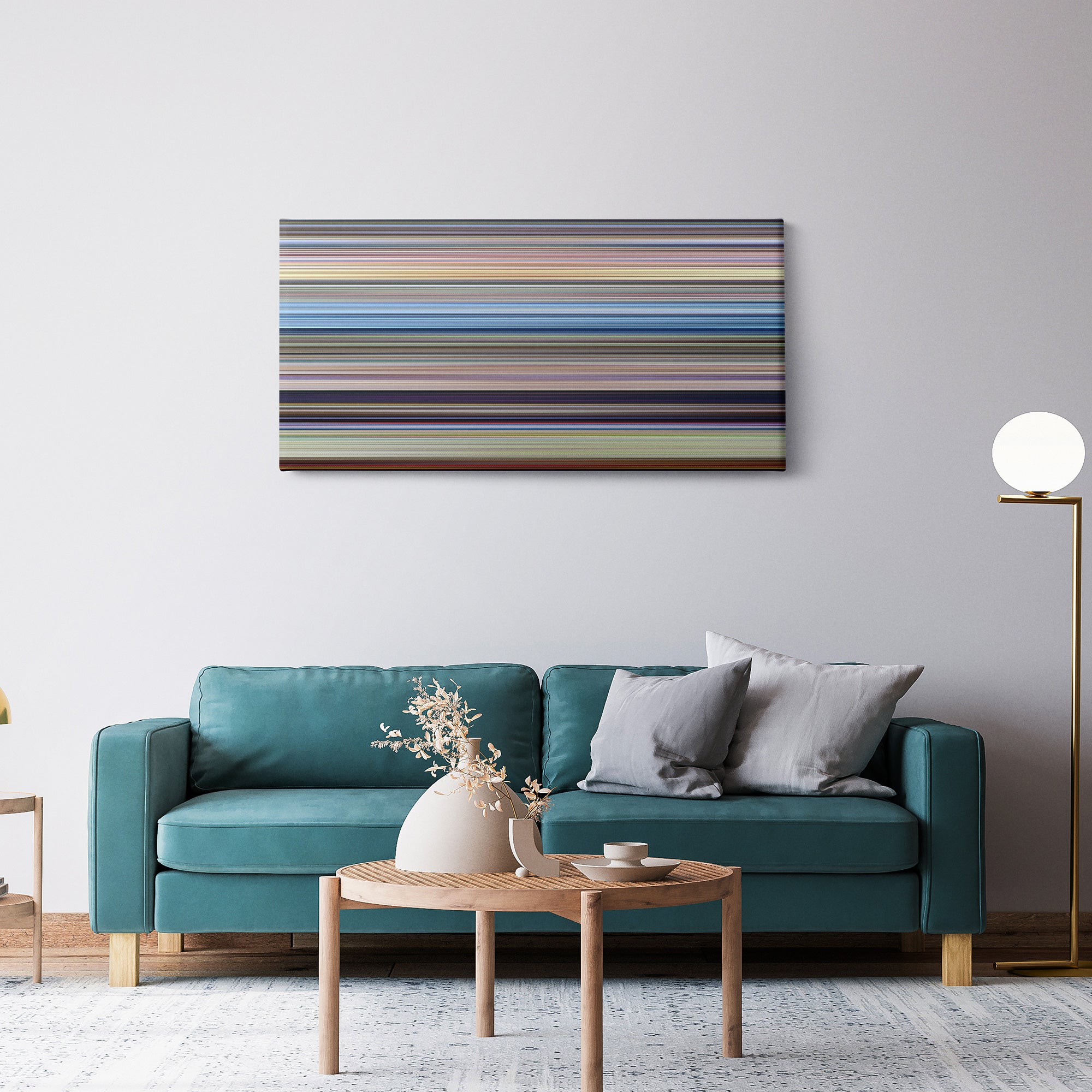 Saludos Amigos (1942) CineSpectrum Color Spectrum Canvas Print - Hanging Horizontal on Wall in Room