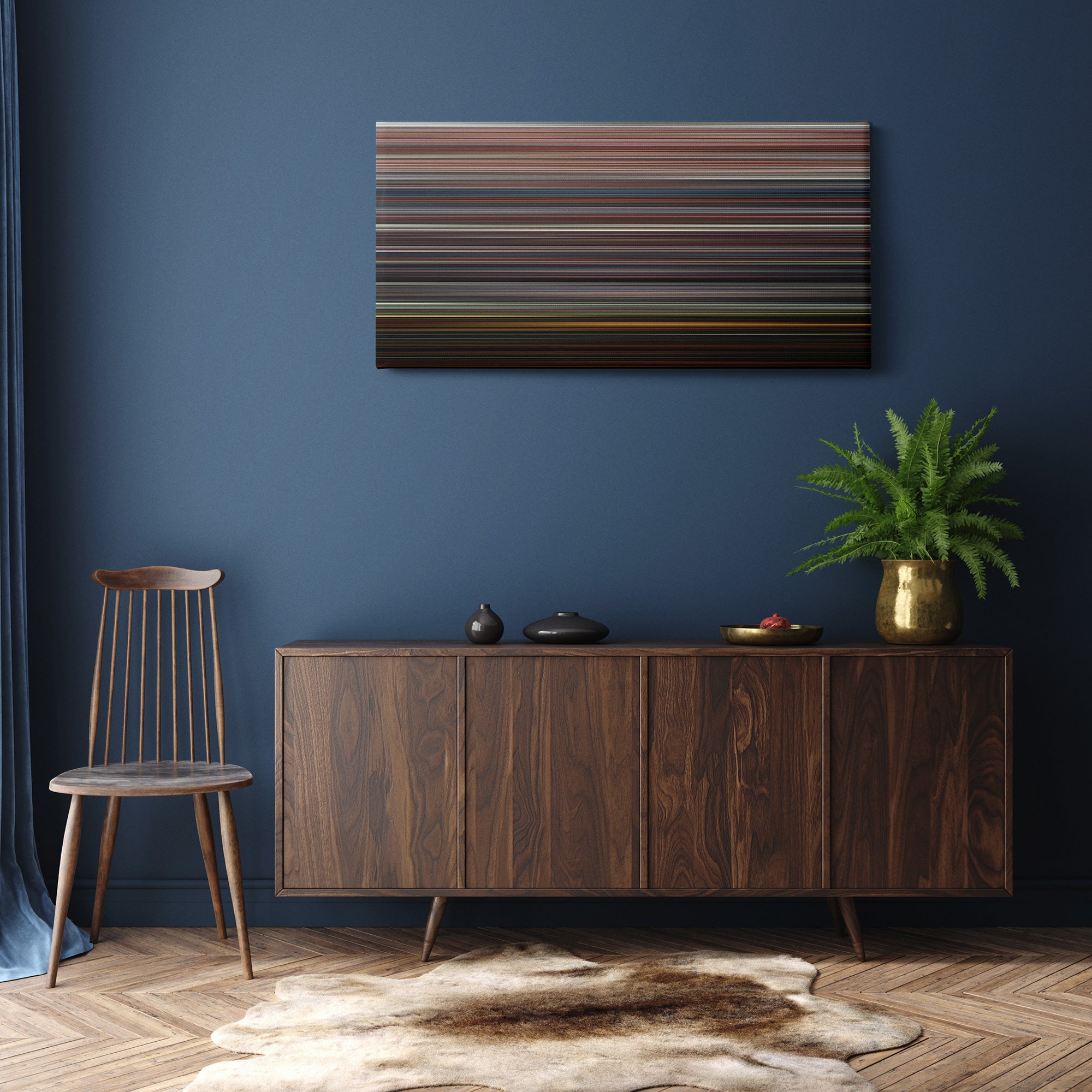 Santa Sangre (1989) CineSpectrum Color Spectrum Canvas Print - Hanging Horizontal on Wall in Room