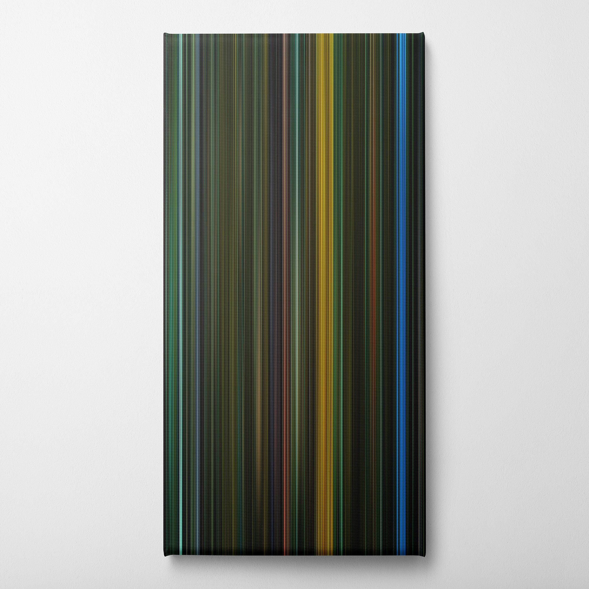 Saw II (2005) CineSpectrum Color Spectrum Canvas Print - Vertical on Wall