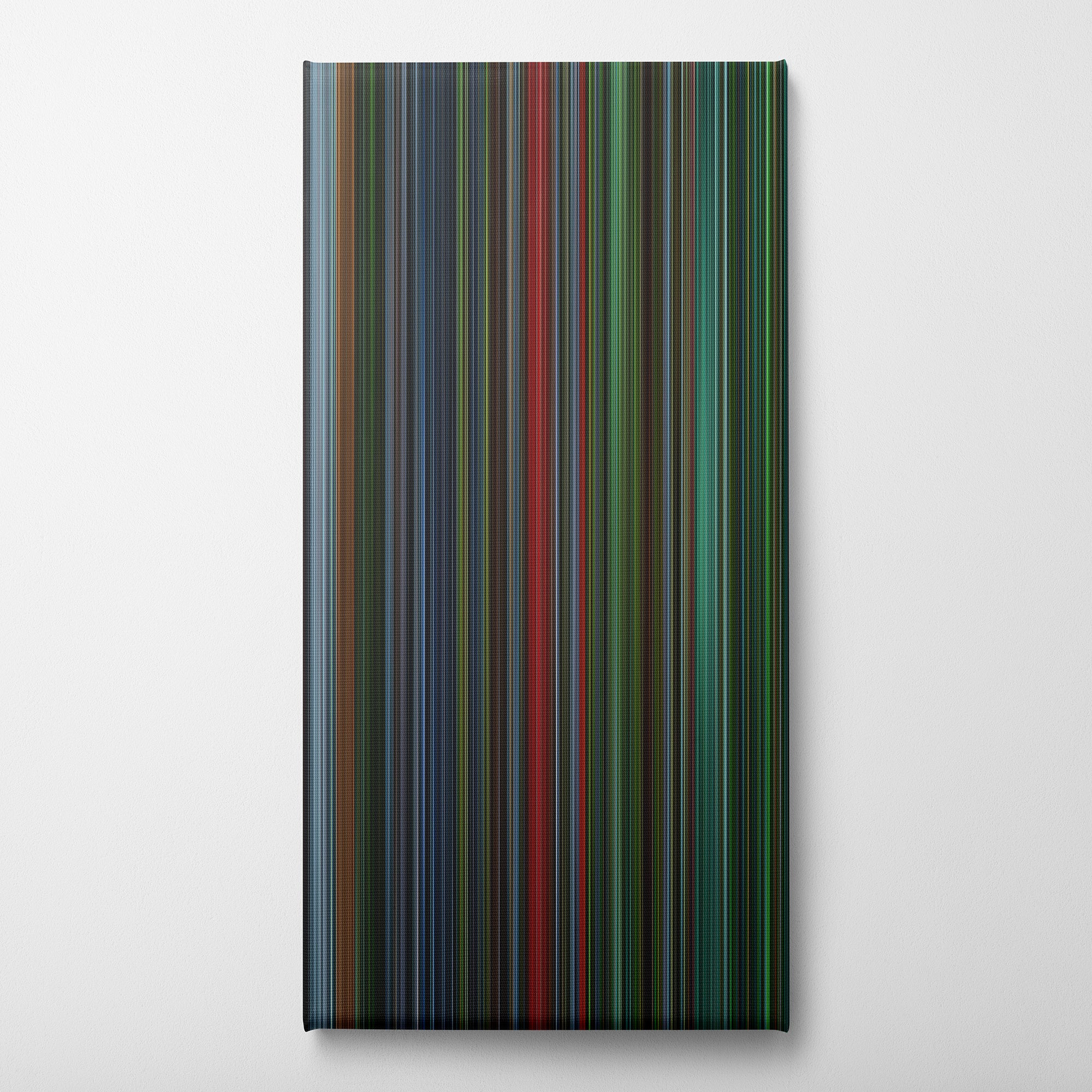 Saw IV (2007) CineSpectrum Color Spectrum Canvas Print - Vertical on Wall